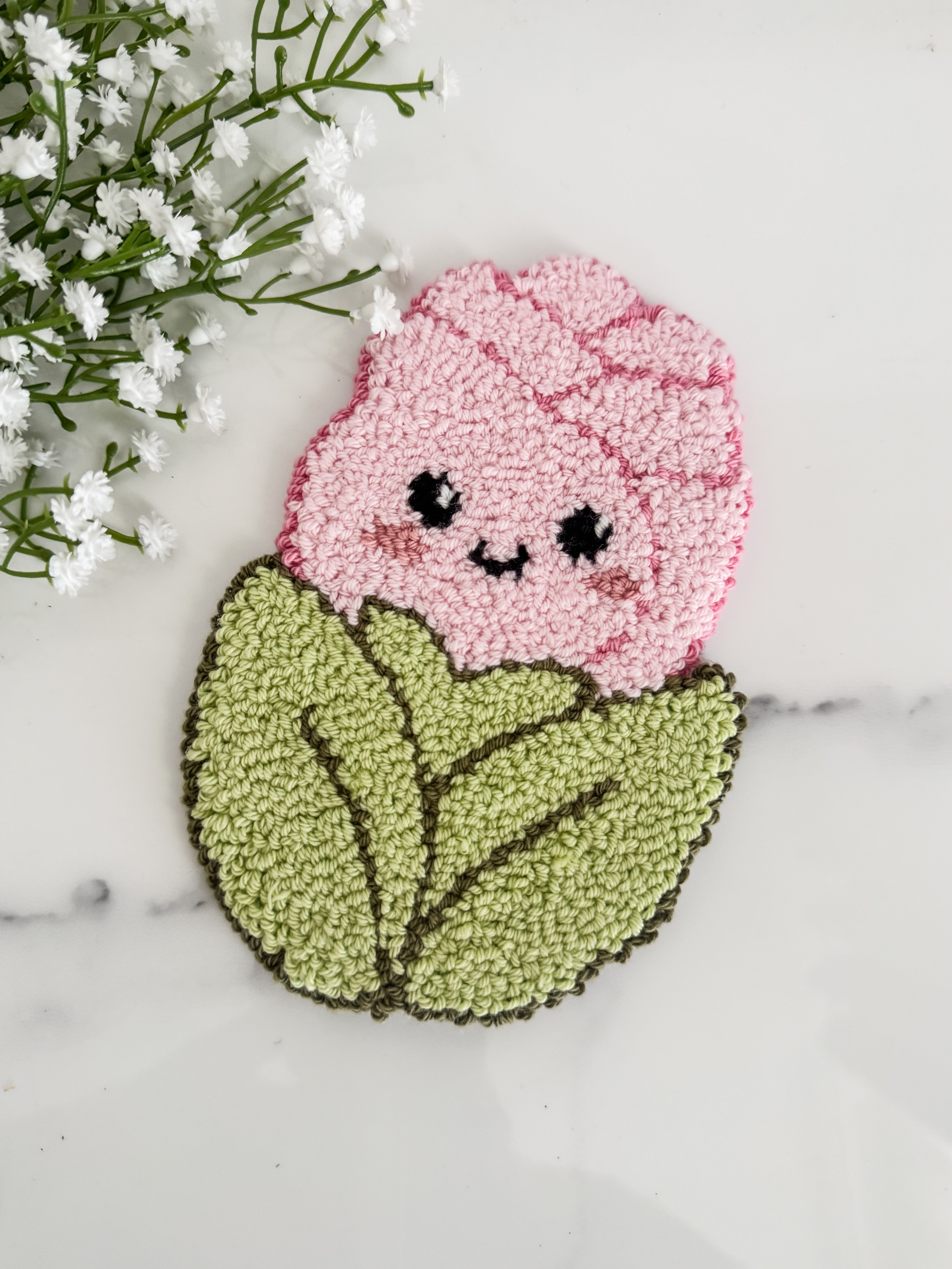 Pink Rose Mug Rug