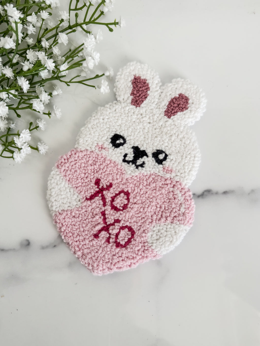 Love Bunny Mug Rug