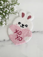 Love Bunny Mug Rug