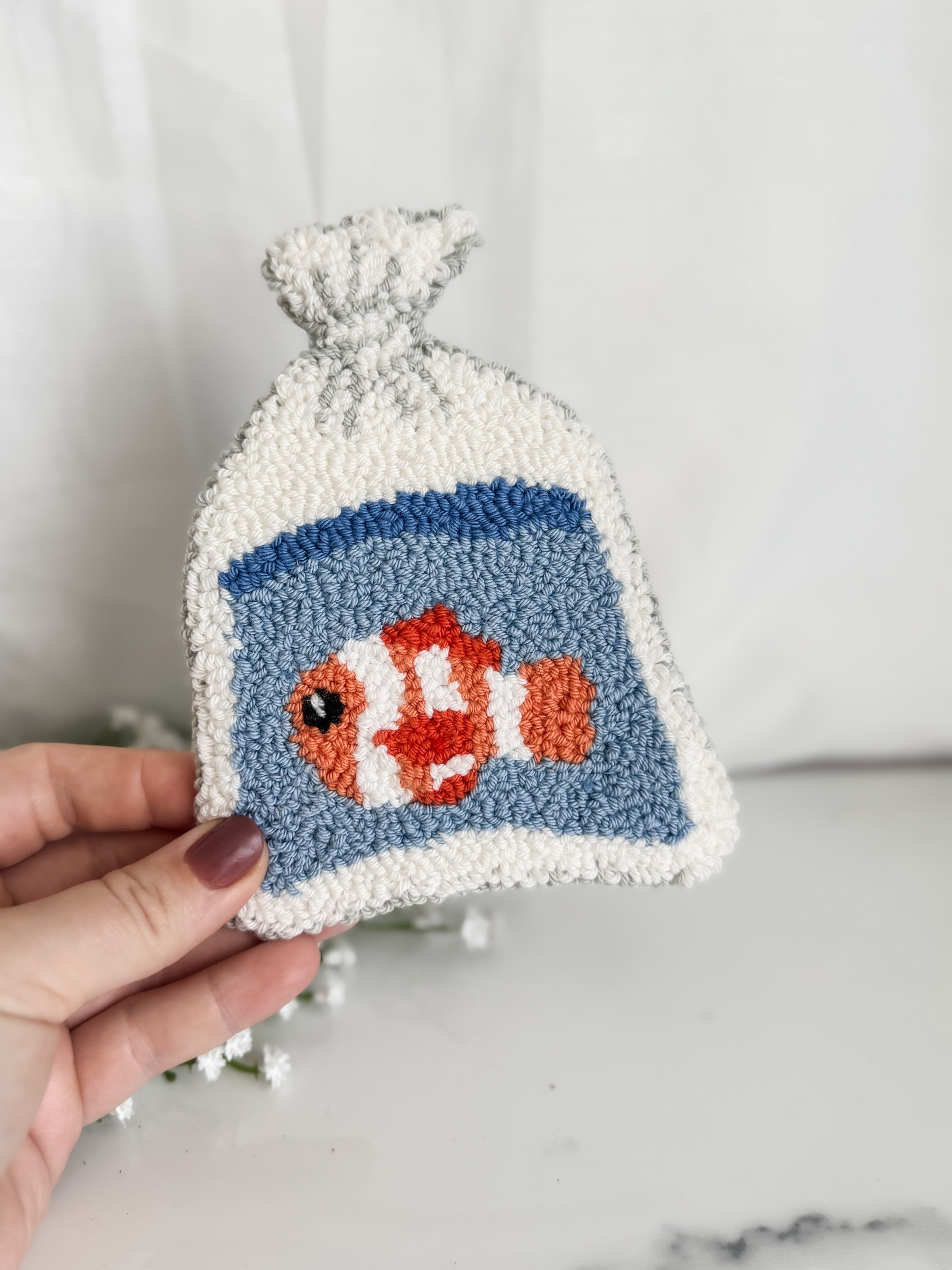 Fish in Bag Mug Rug