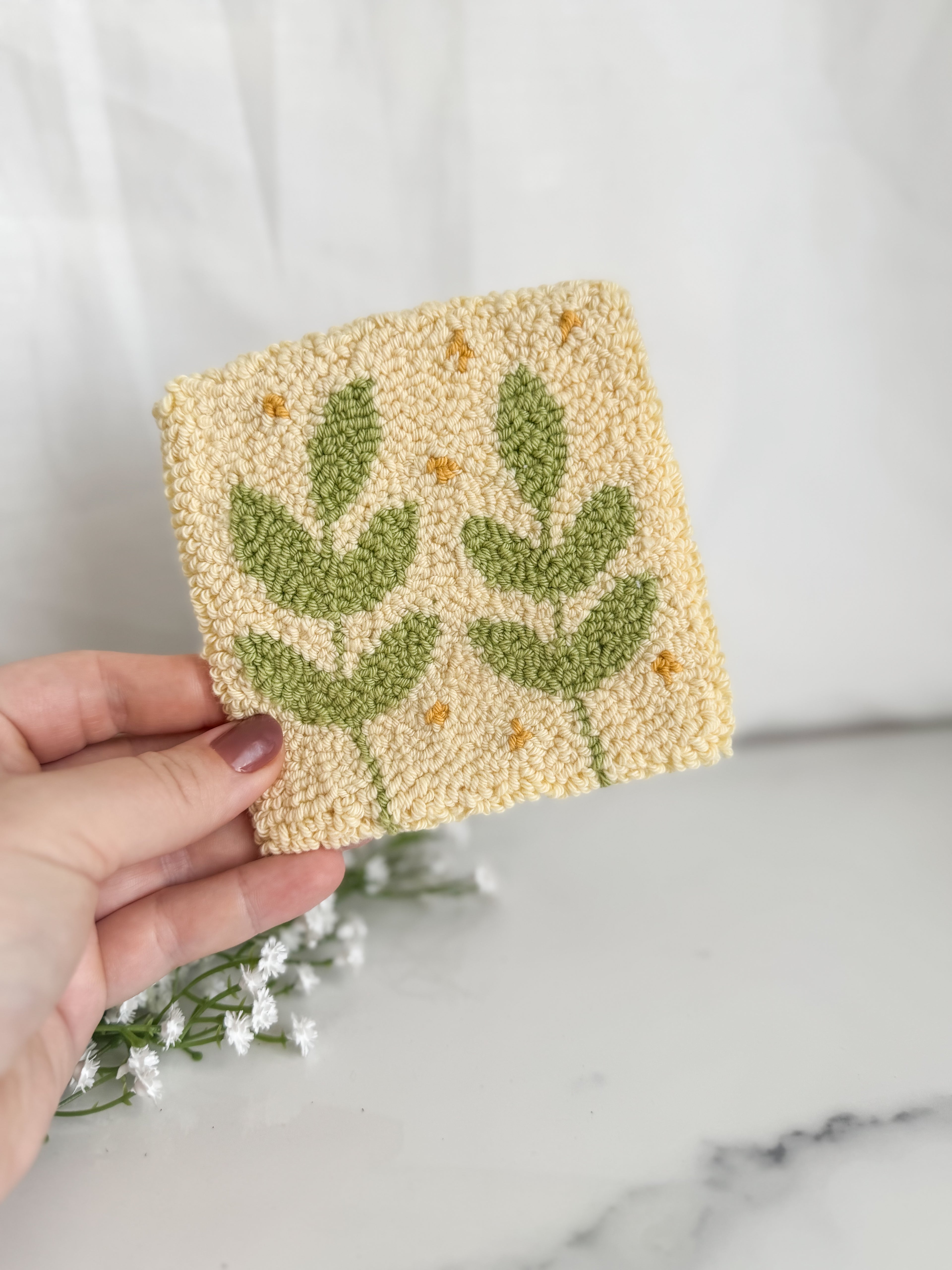 Golden Sprout Mug Rug