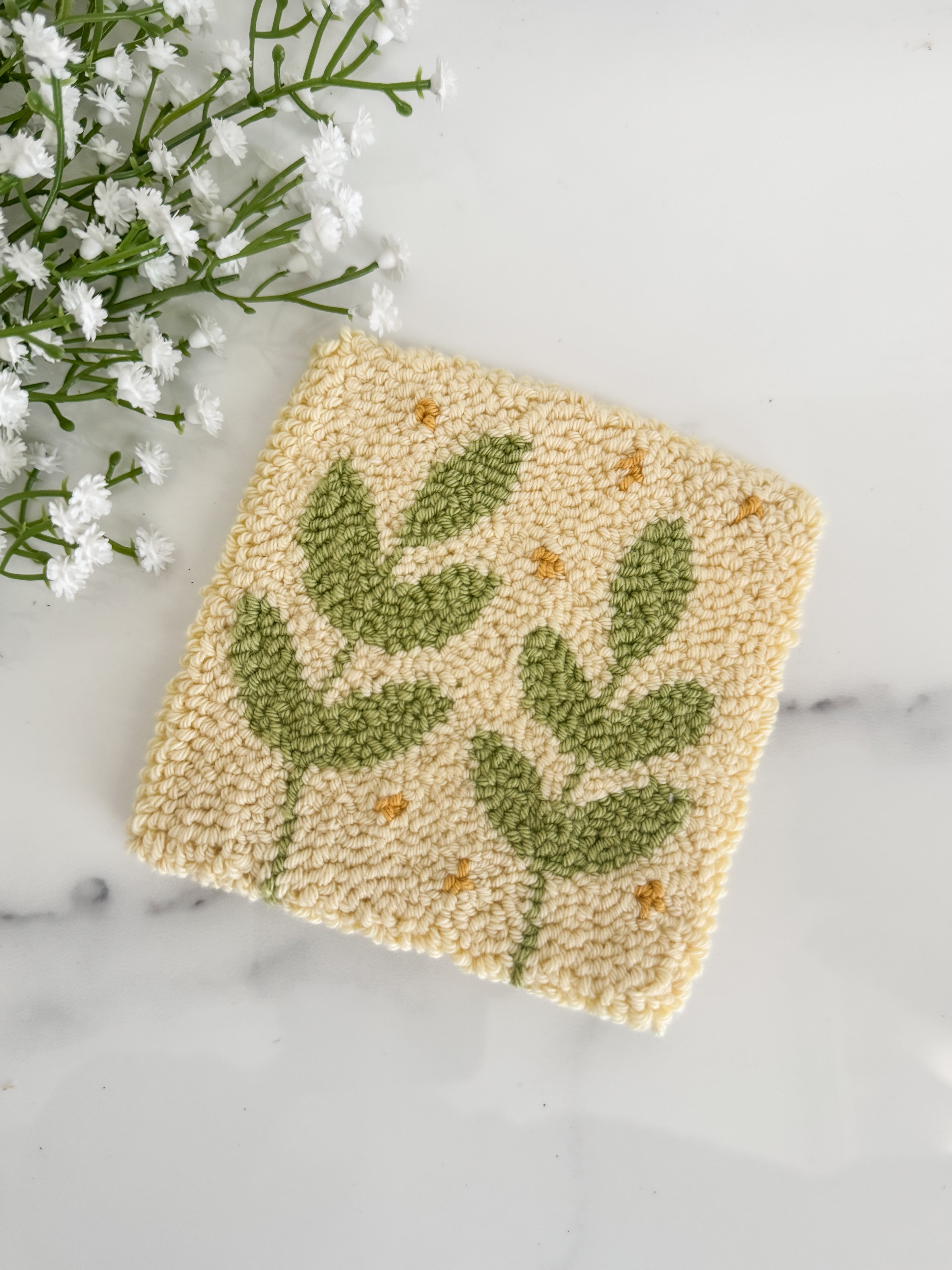 Golden Sprout Mug Rug