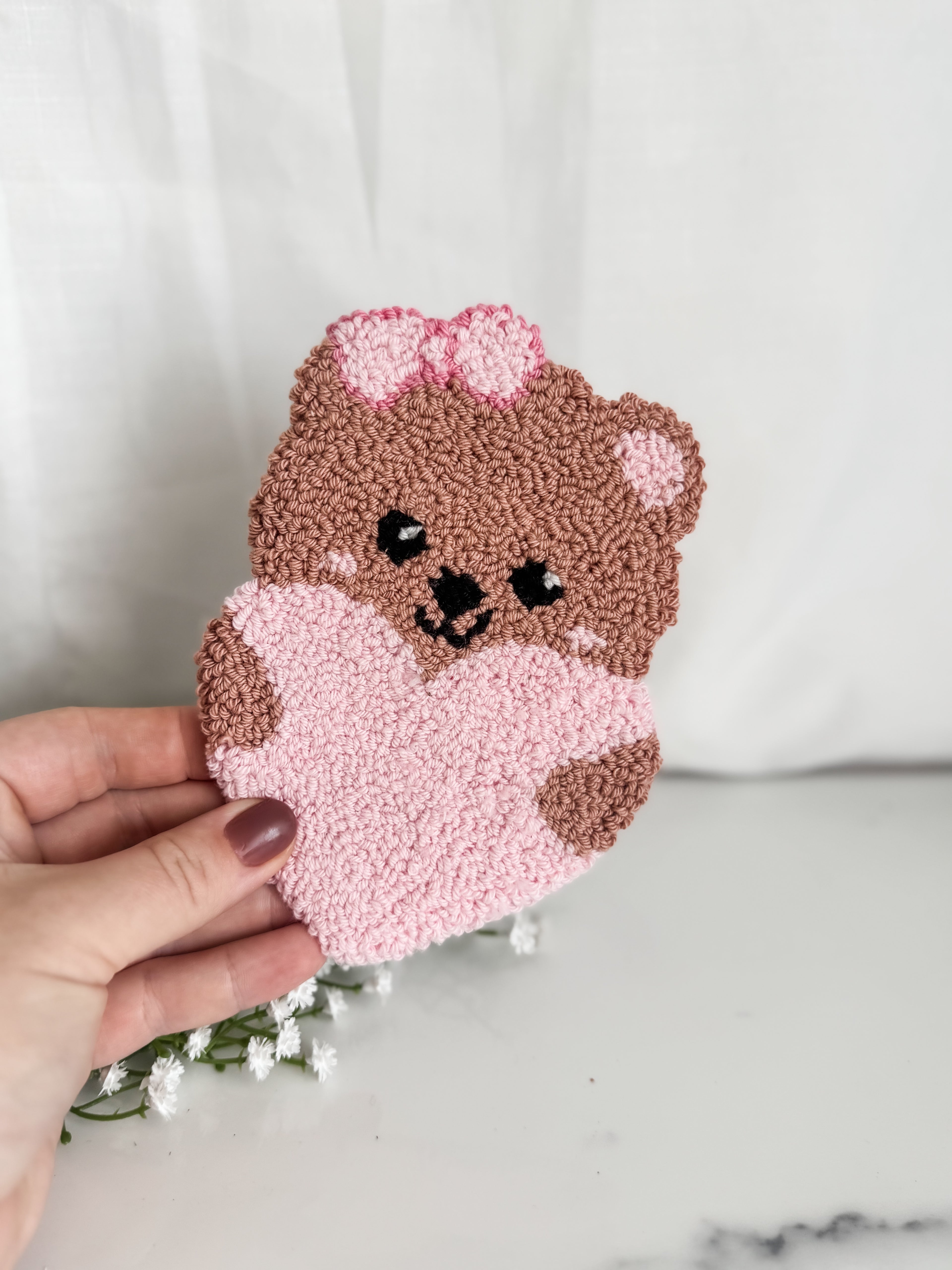 Love Bear Mug Rug