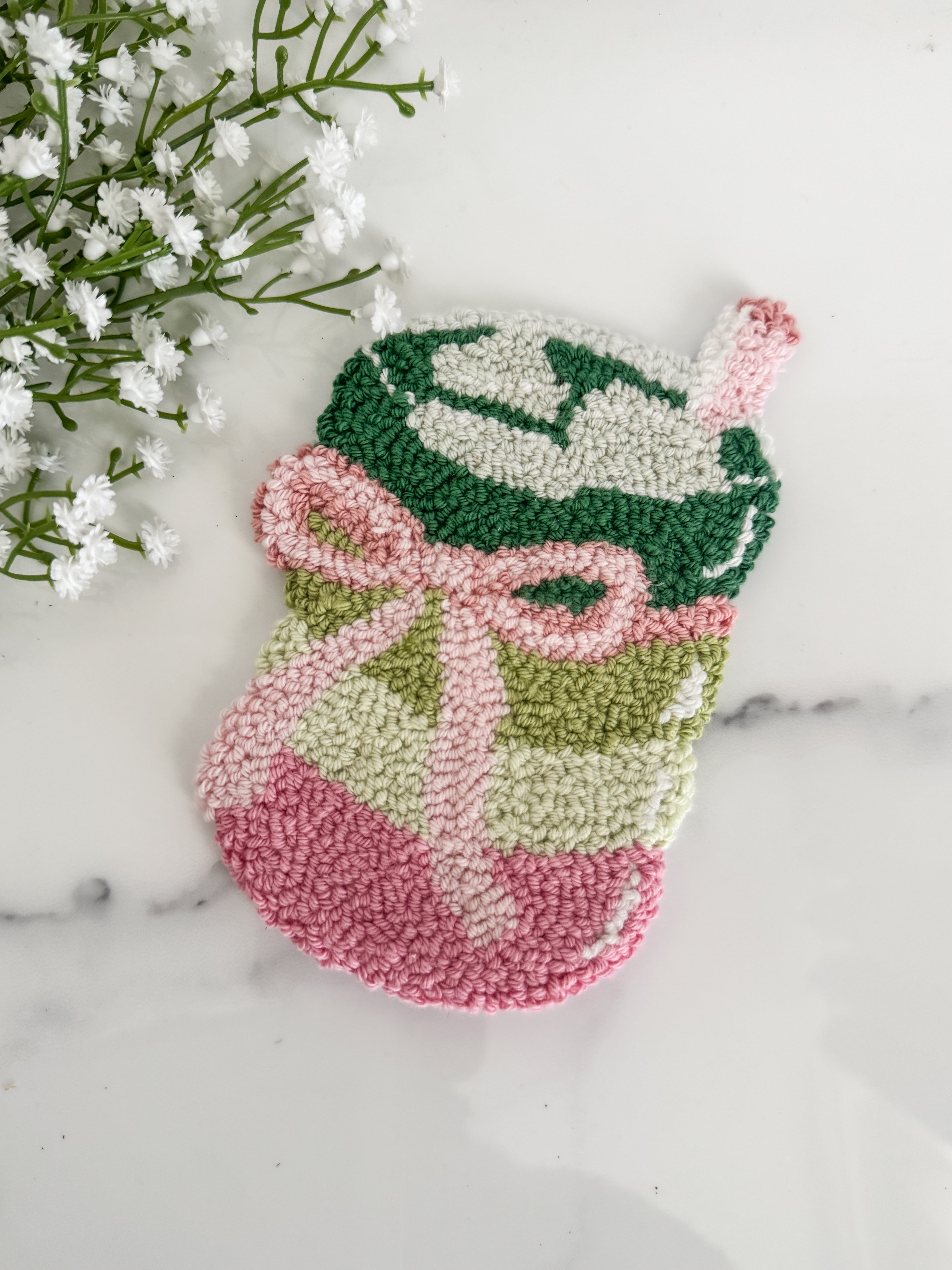 Strawberry Matcha Mug Rug