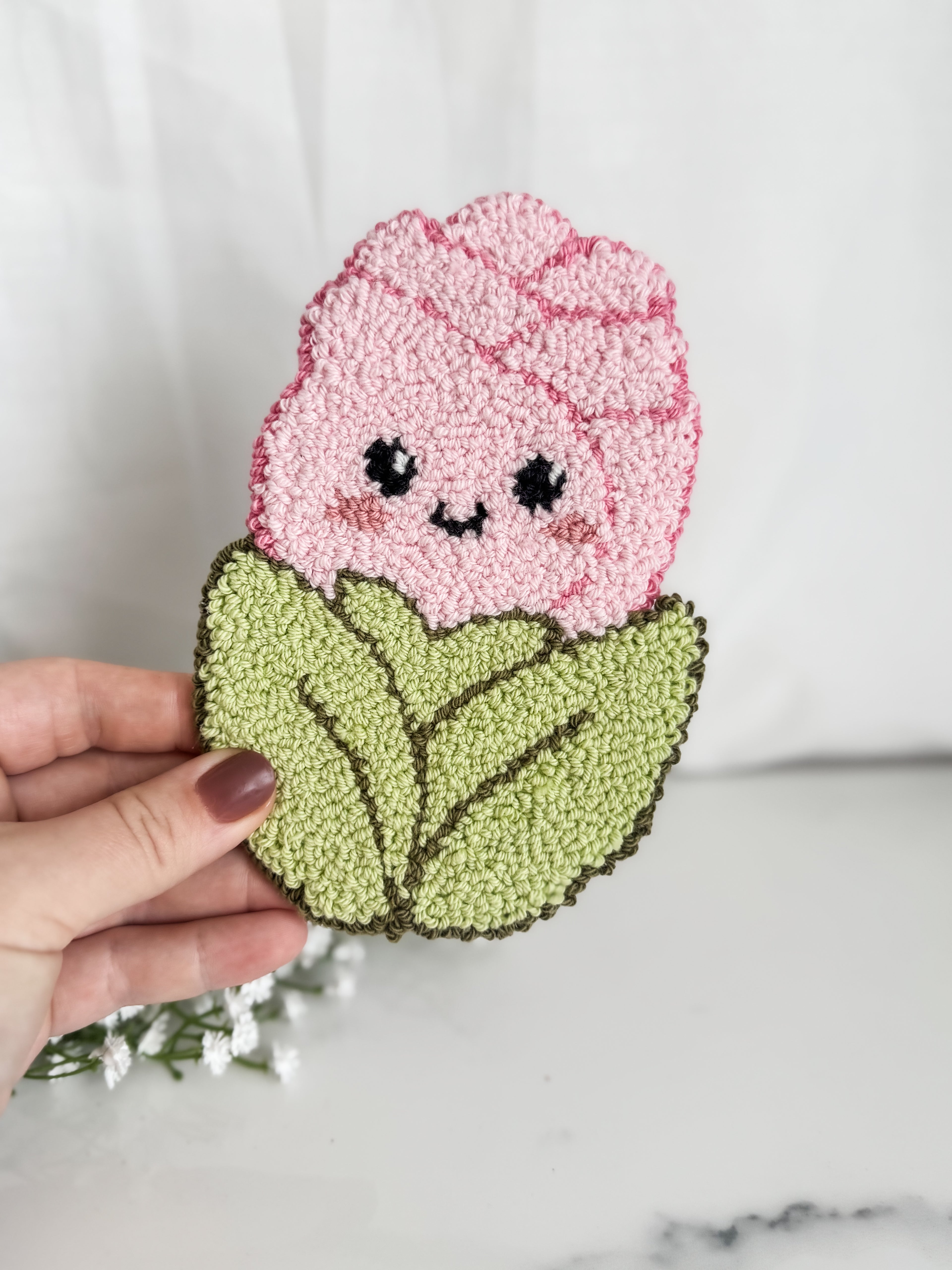 Pink Rose Mug Rug
