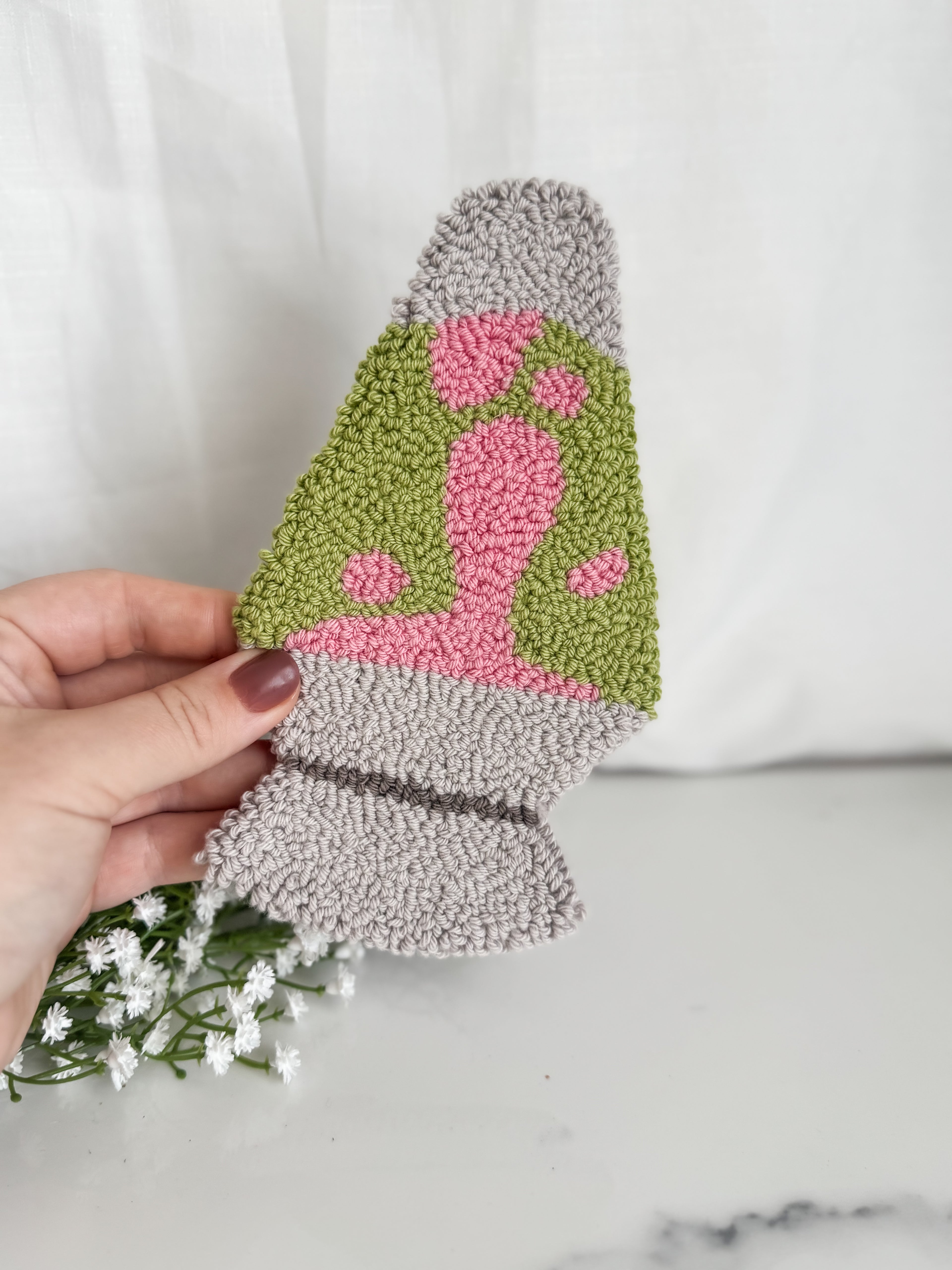 Green/Pink Lava Lamp Mug Rug