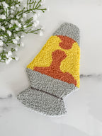 Yellow/Orange Lava Lamp Mug Rug