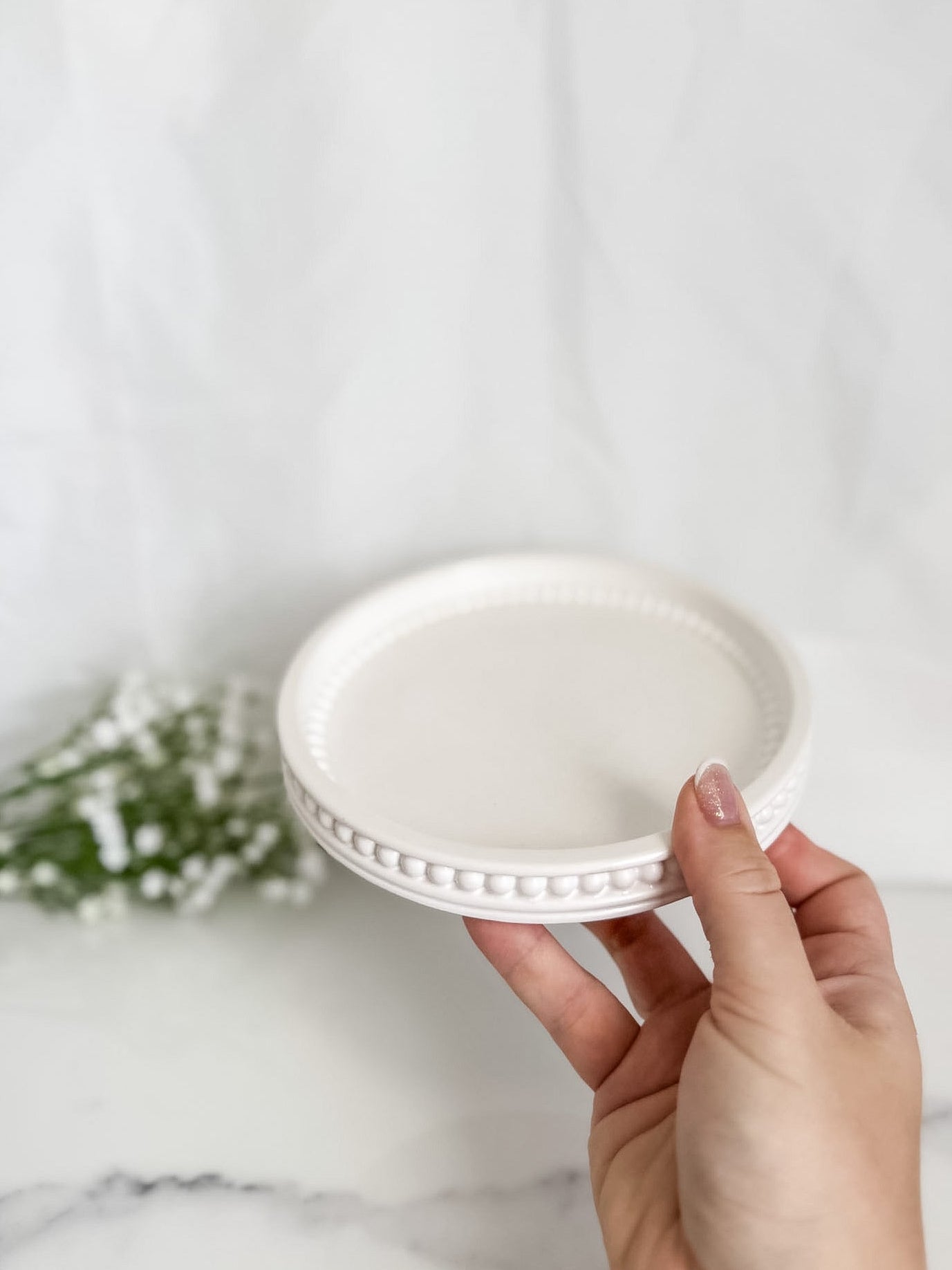 Beaded Round Tray