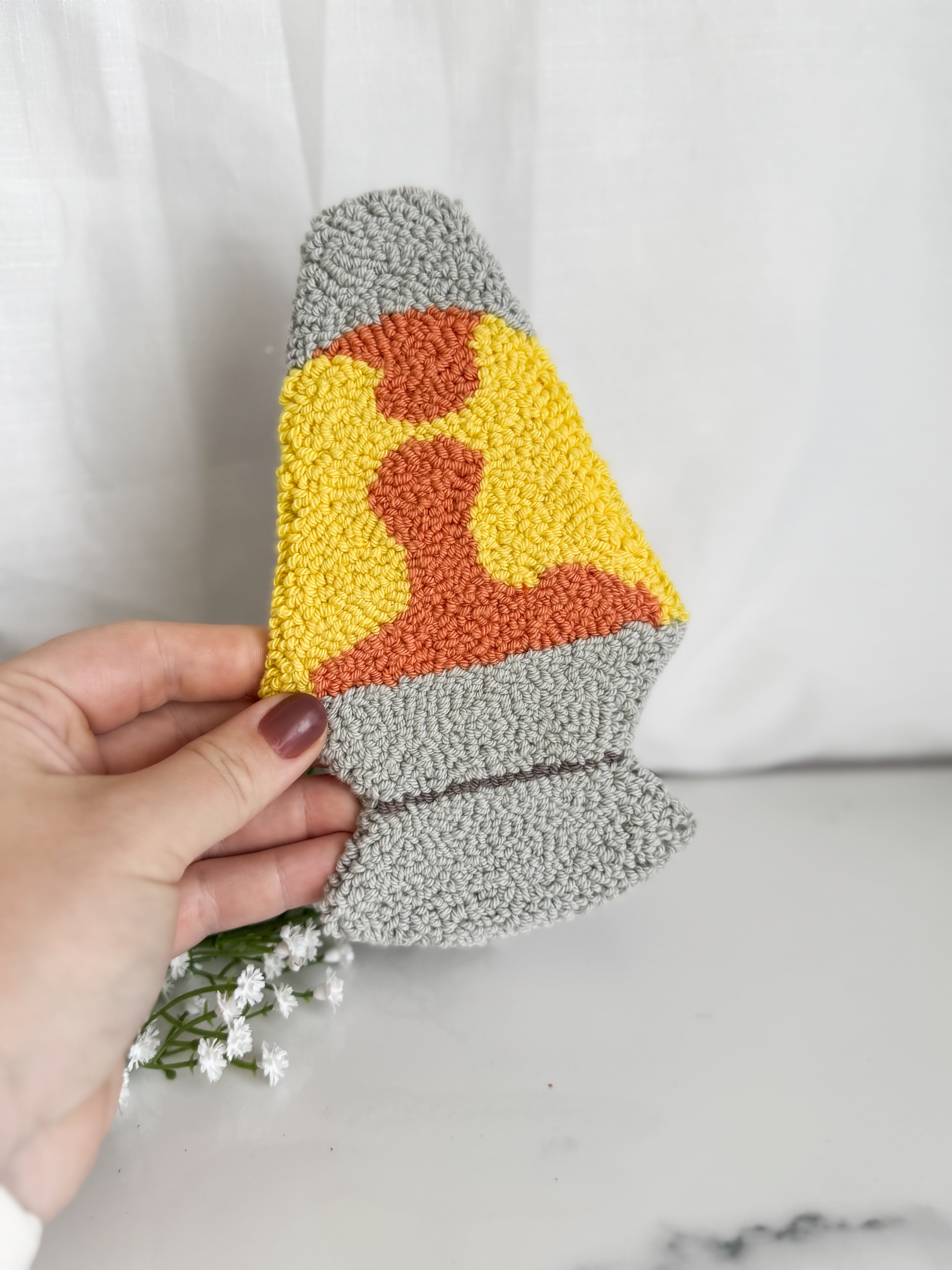 Yellow/Orange Lava Lamp Mug Rug