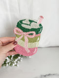 Strawberry Matcha Mug Rug