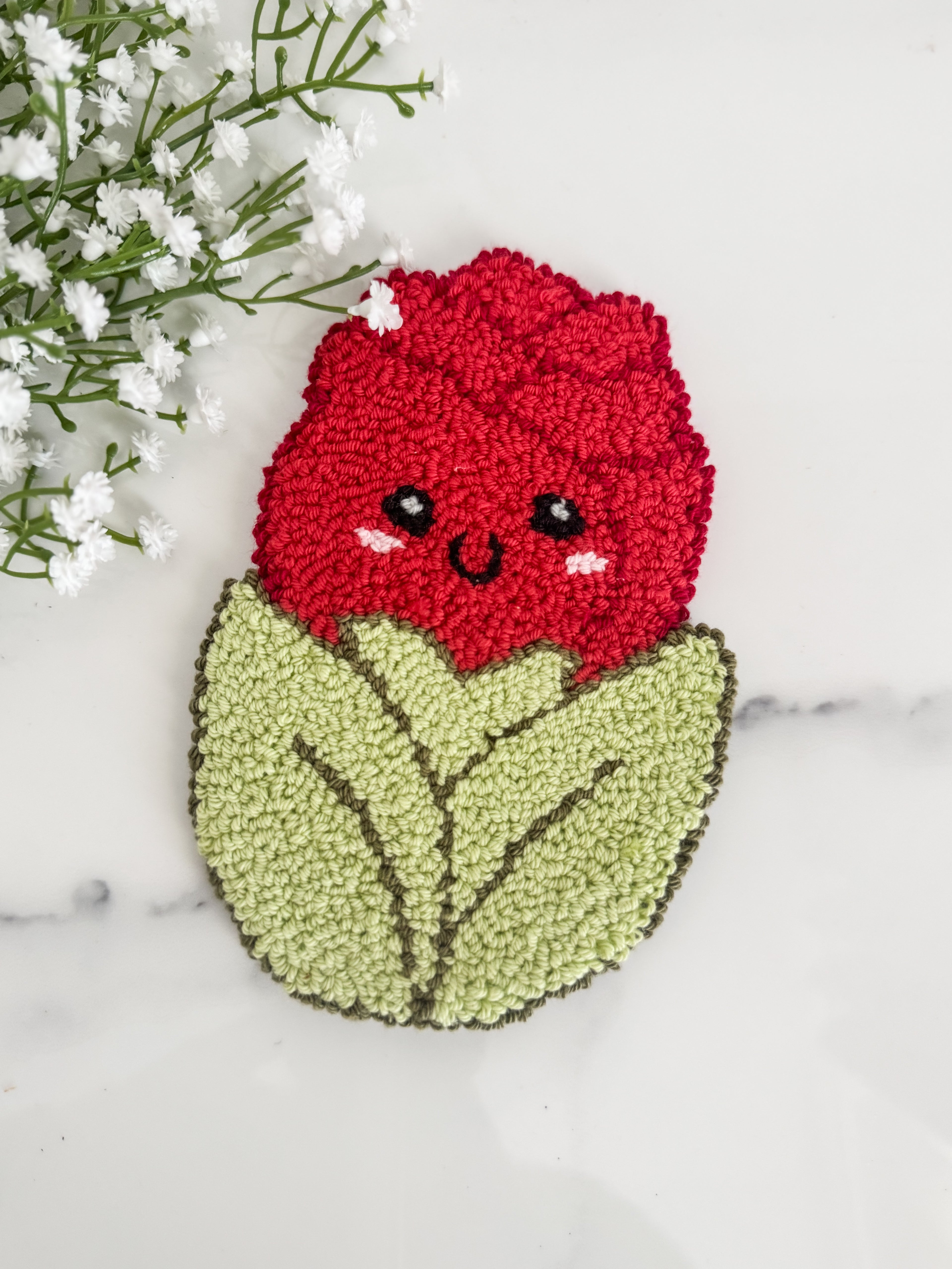 Red Rose Mug Rug