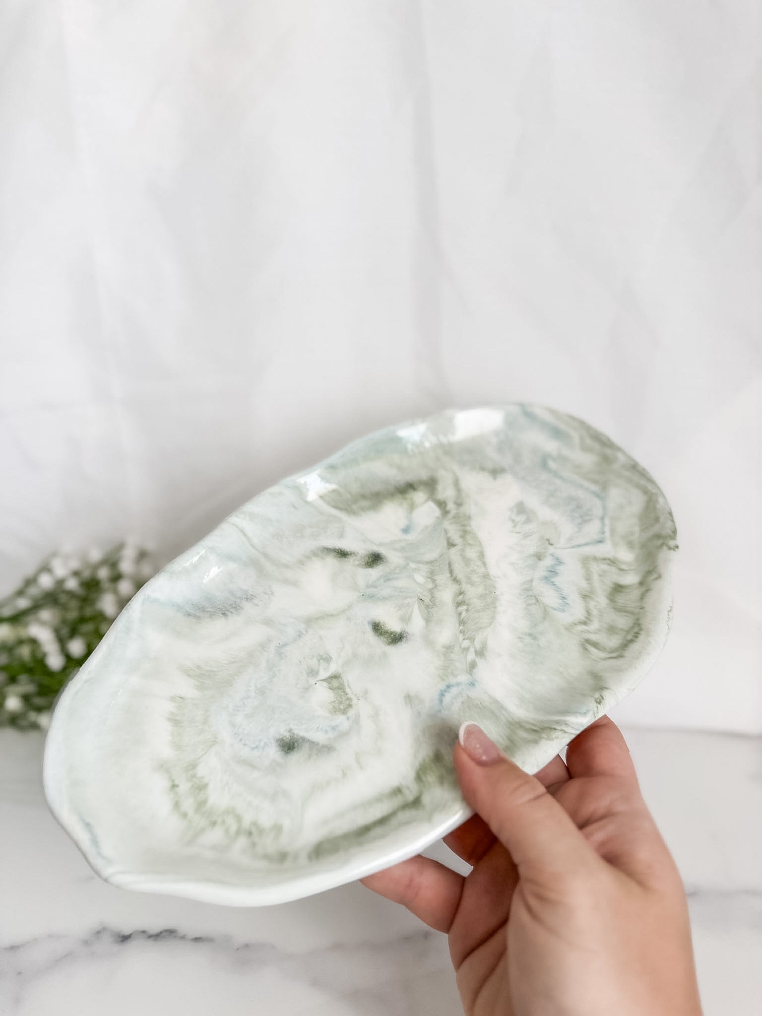 Irregular Long Oval Tray