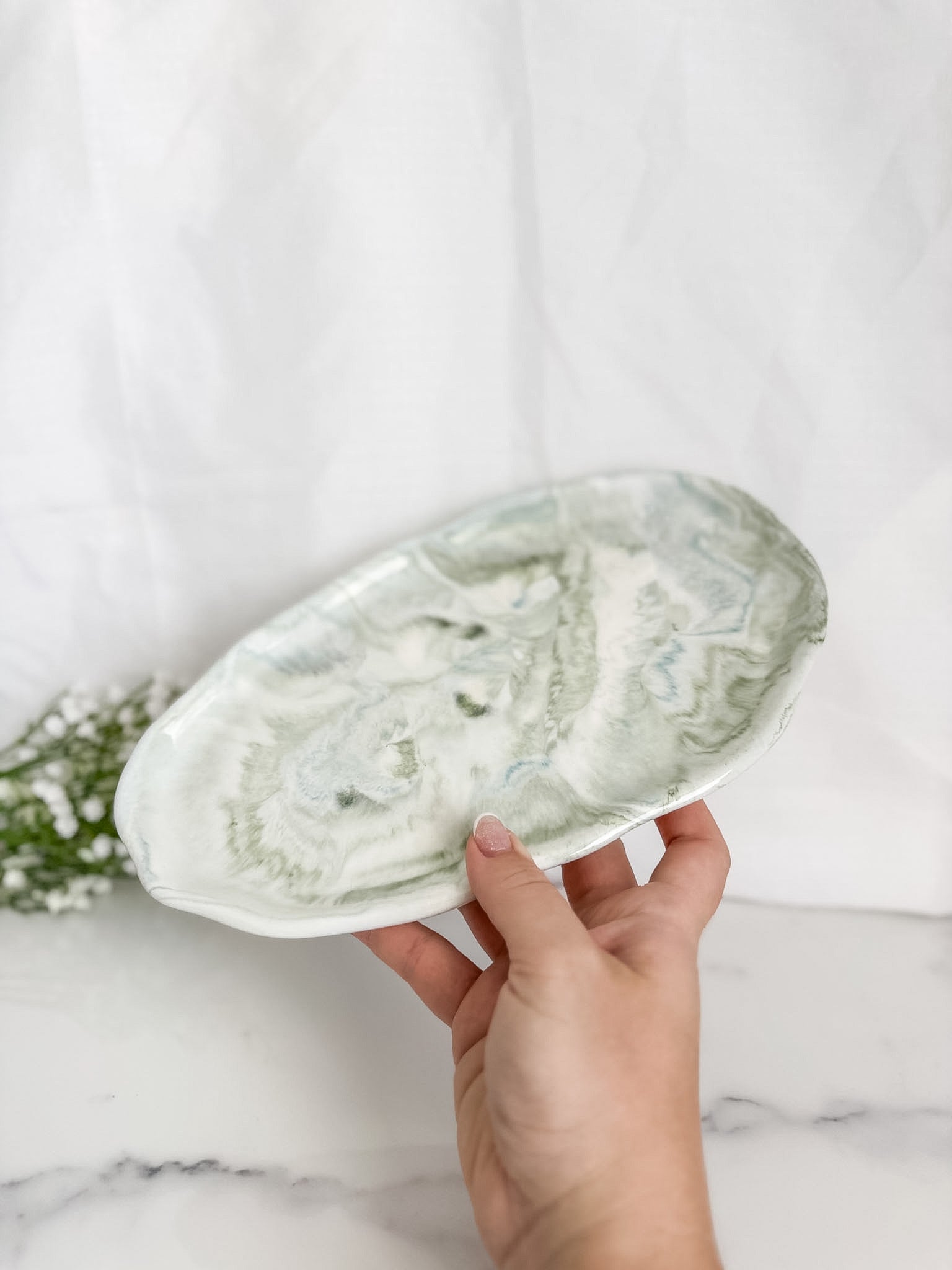 Irregular Long Oval Tray