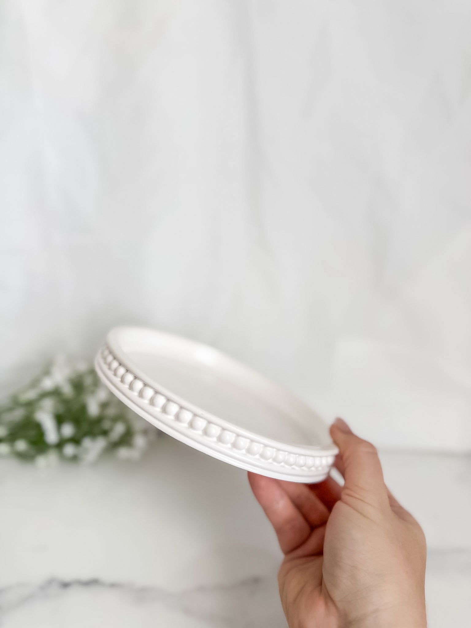 Beaded Round Tray