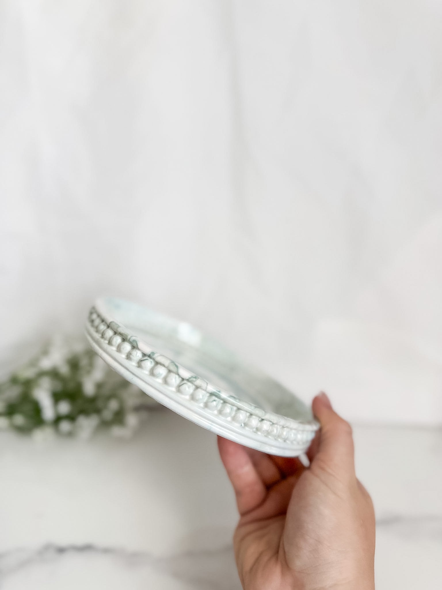 Beaded Round Tray