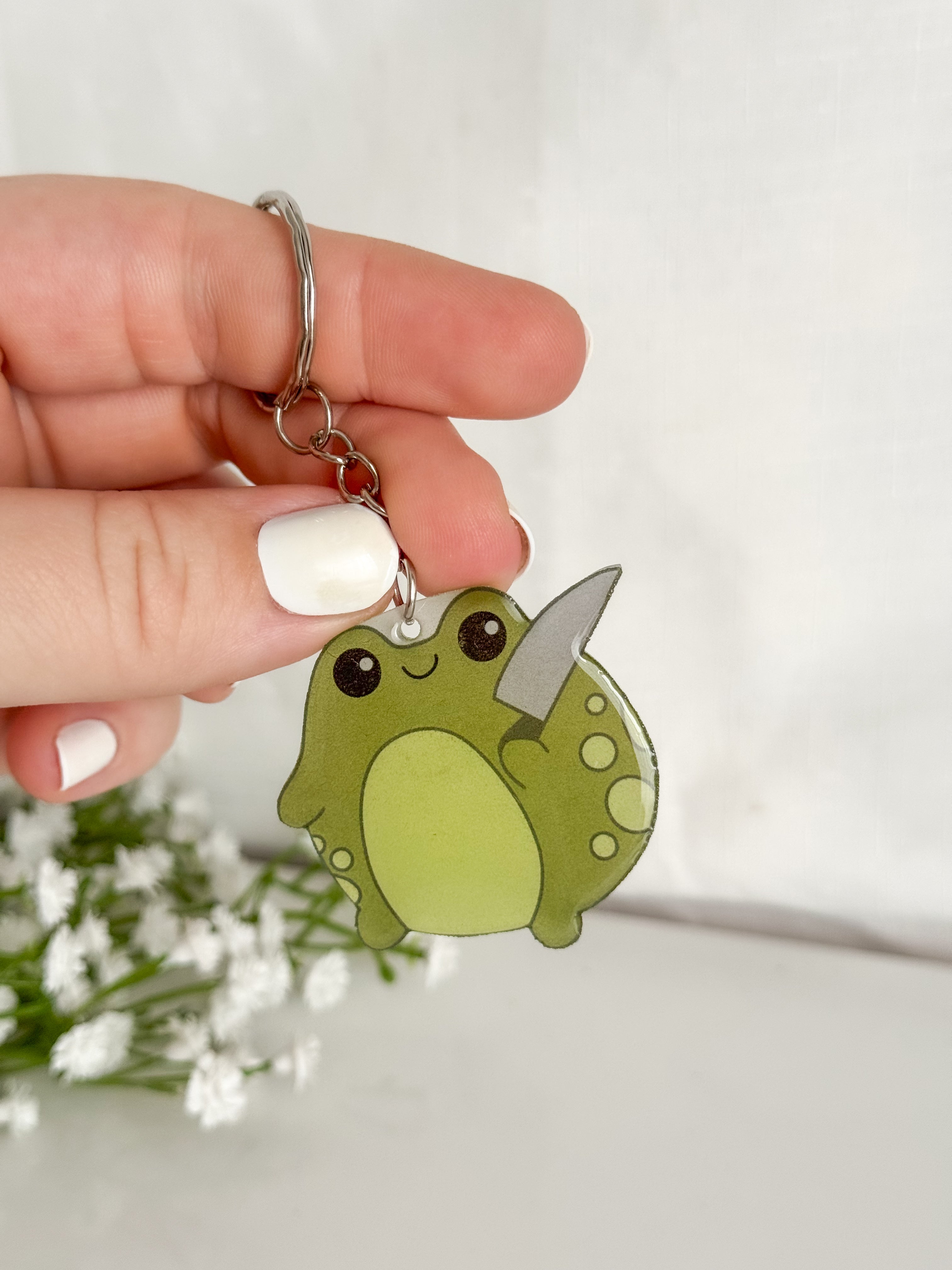 Stabby Frog Keychain