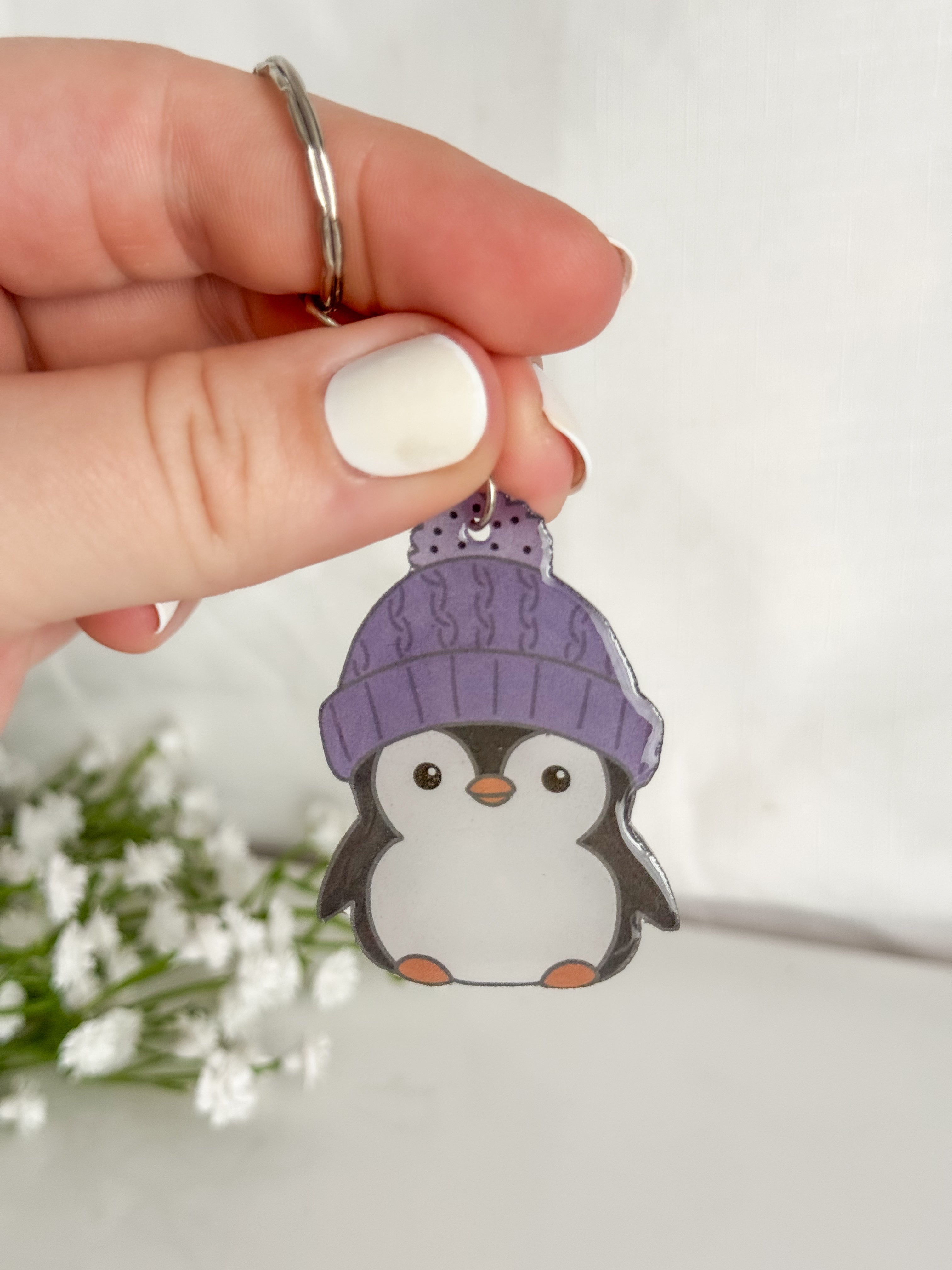 Beanie Penguin Keychain