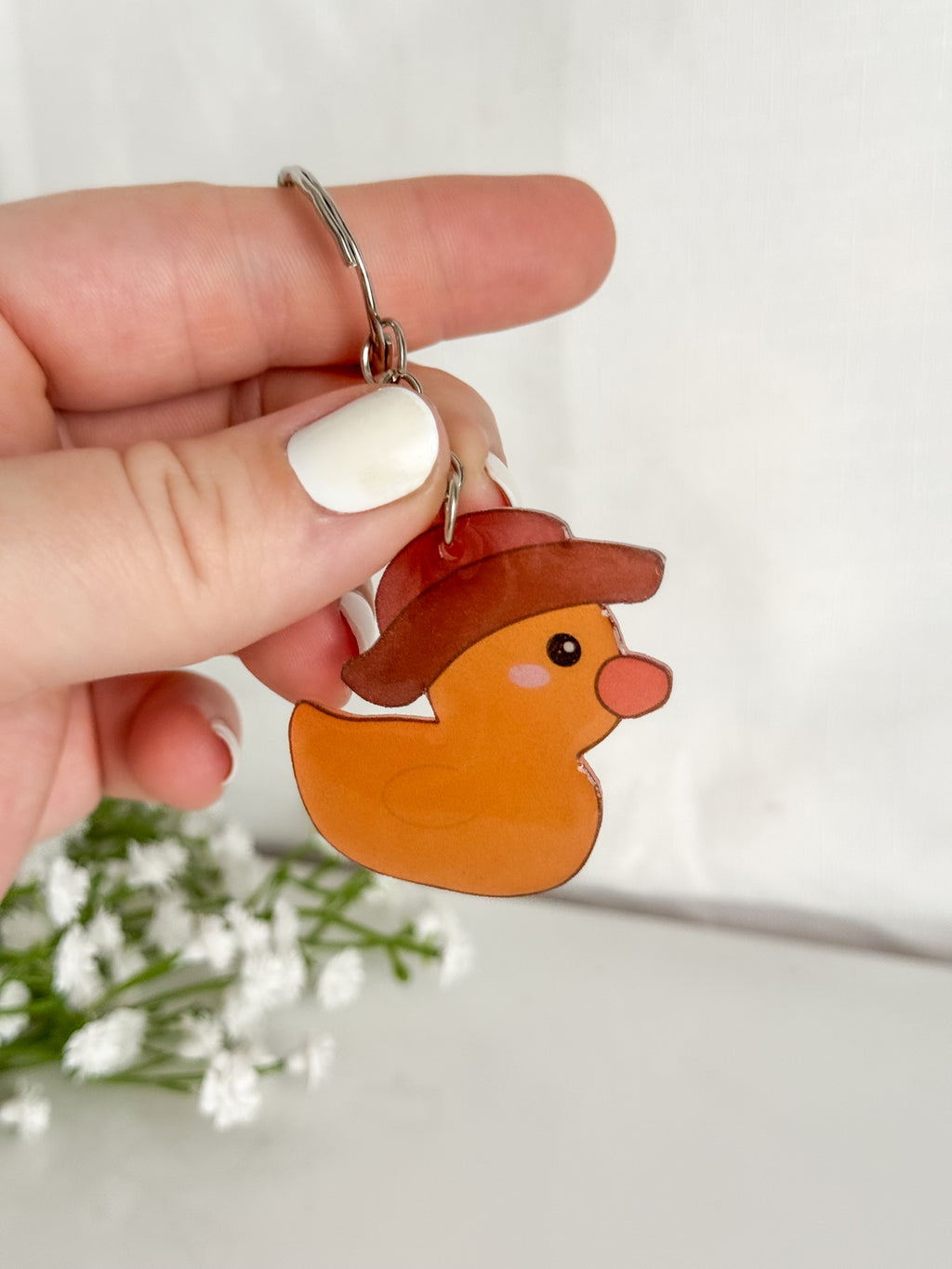 Cowboy Duck Keychain