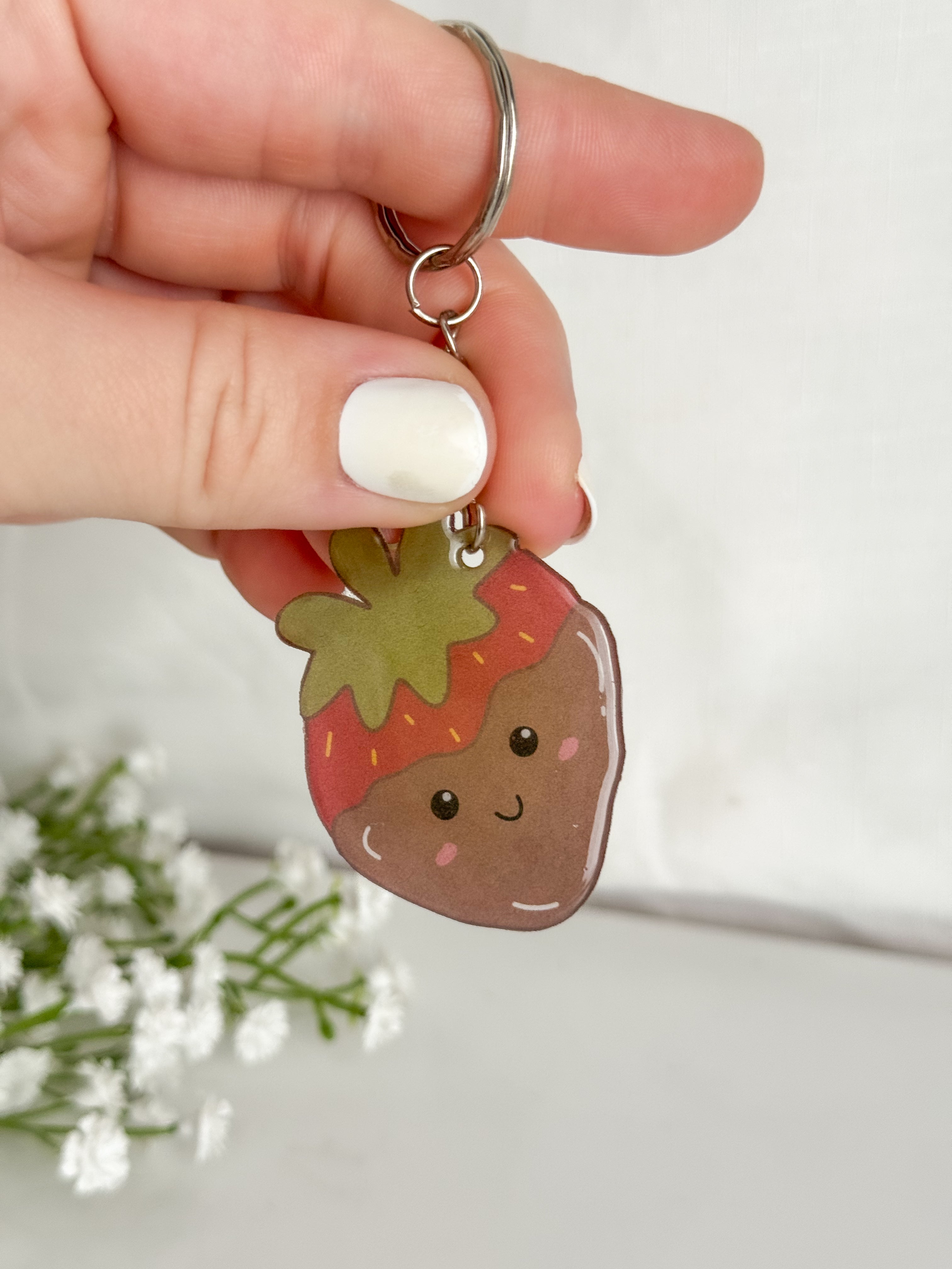Chocolate Strawberry Keychain
