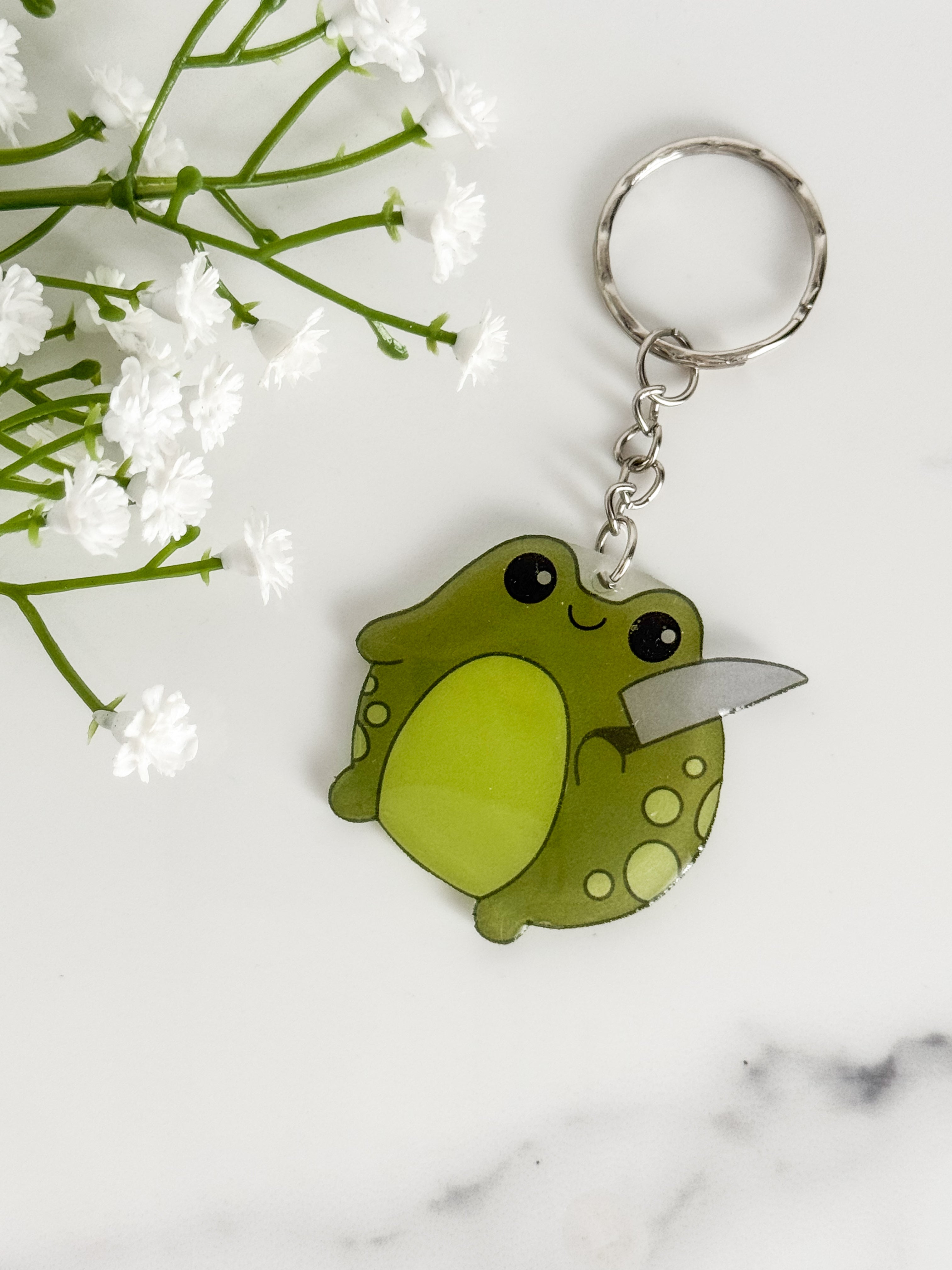 Stabby Frog Keychain