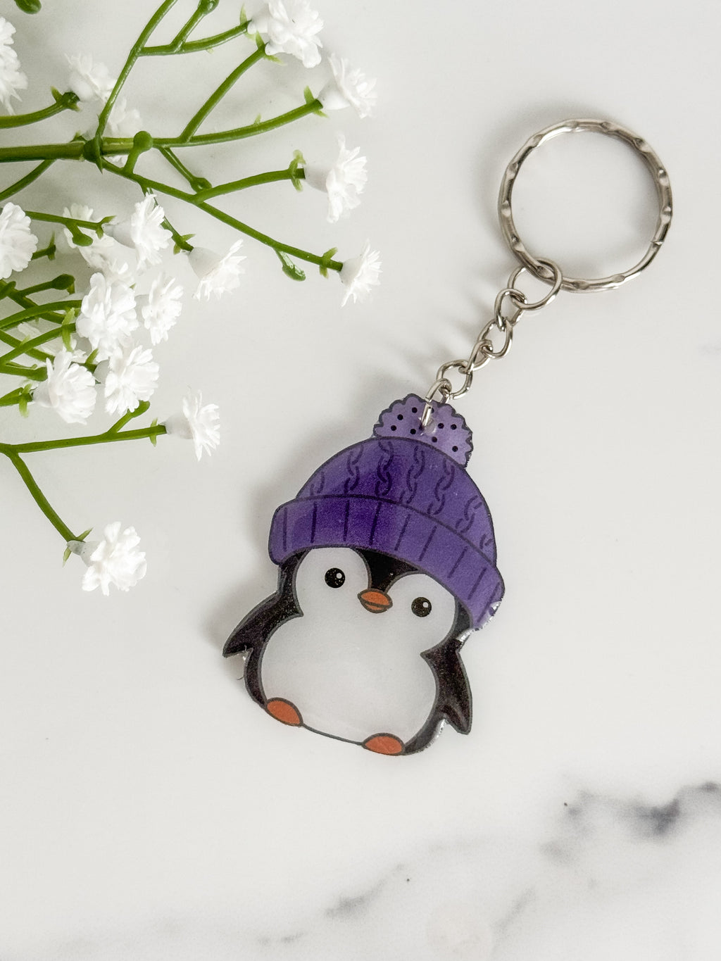 Beanie Penguin Keychain