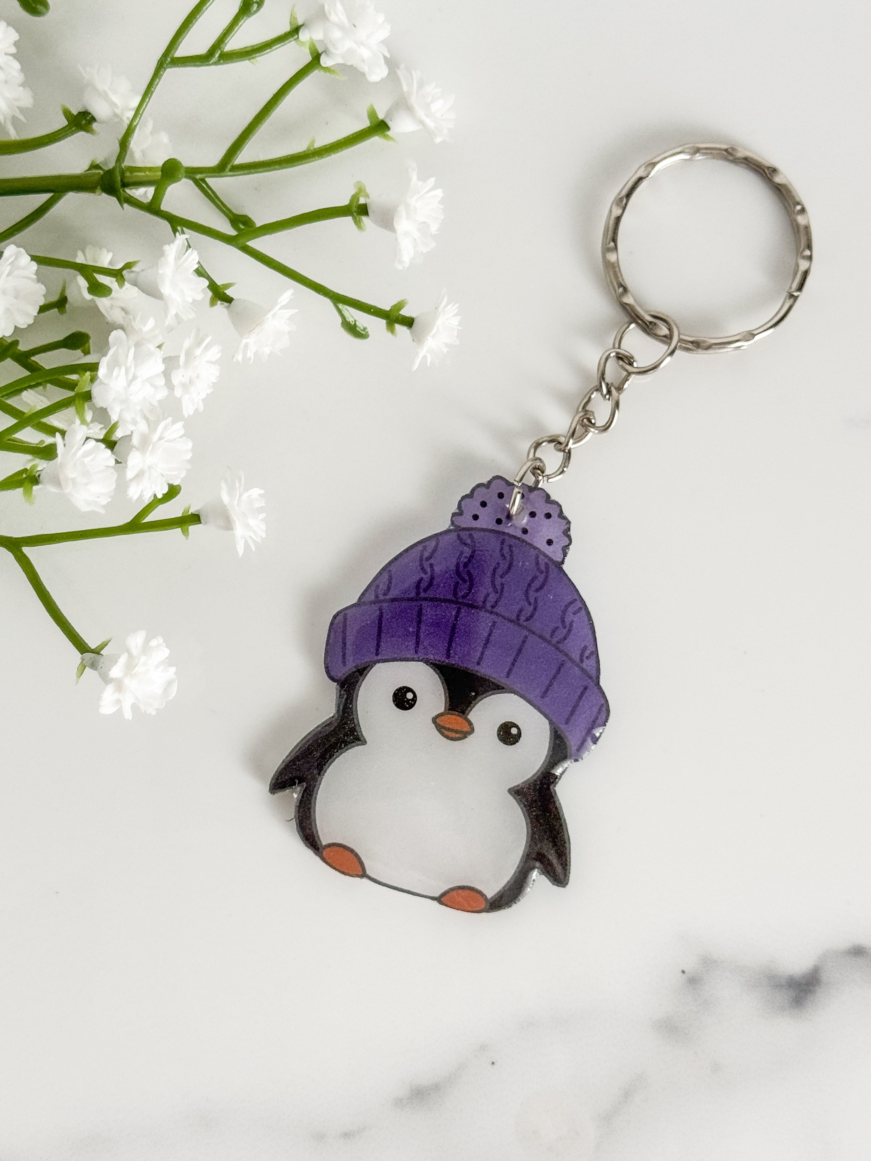 Beanie Penguin Keychain