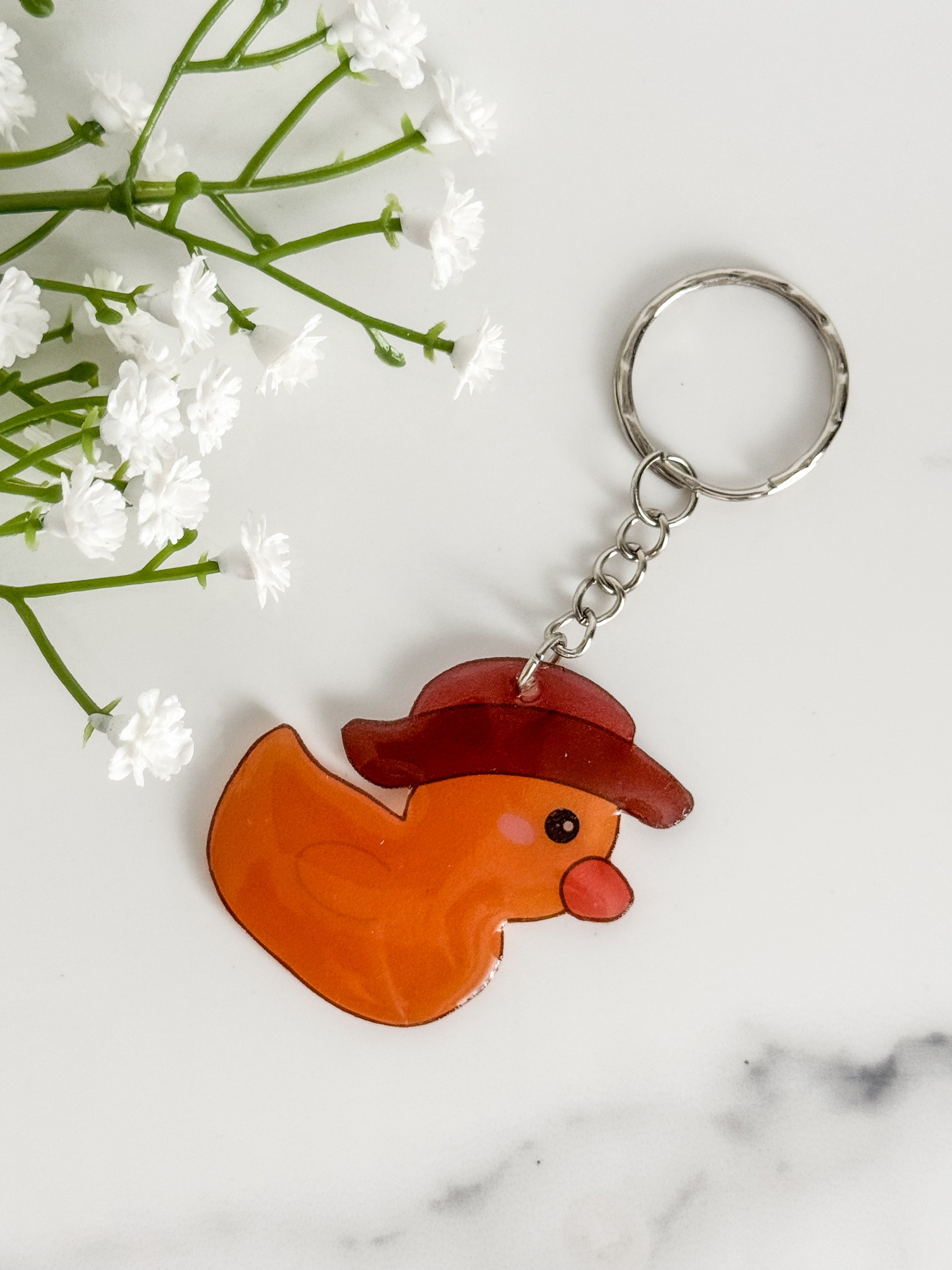 Cowboy Duck Keychain