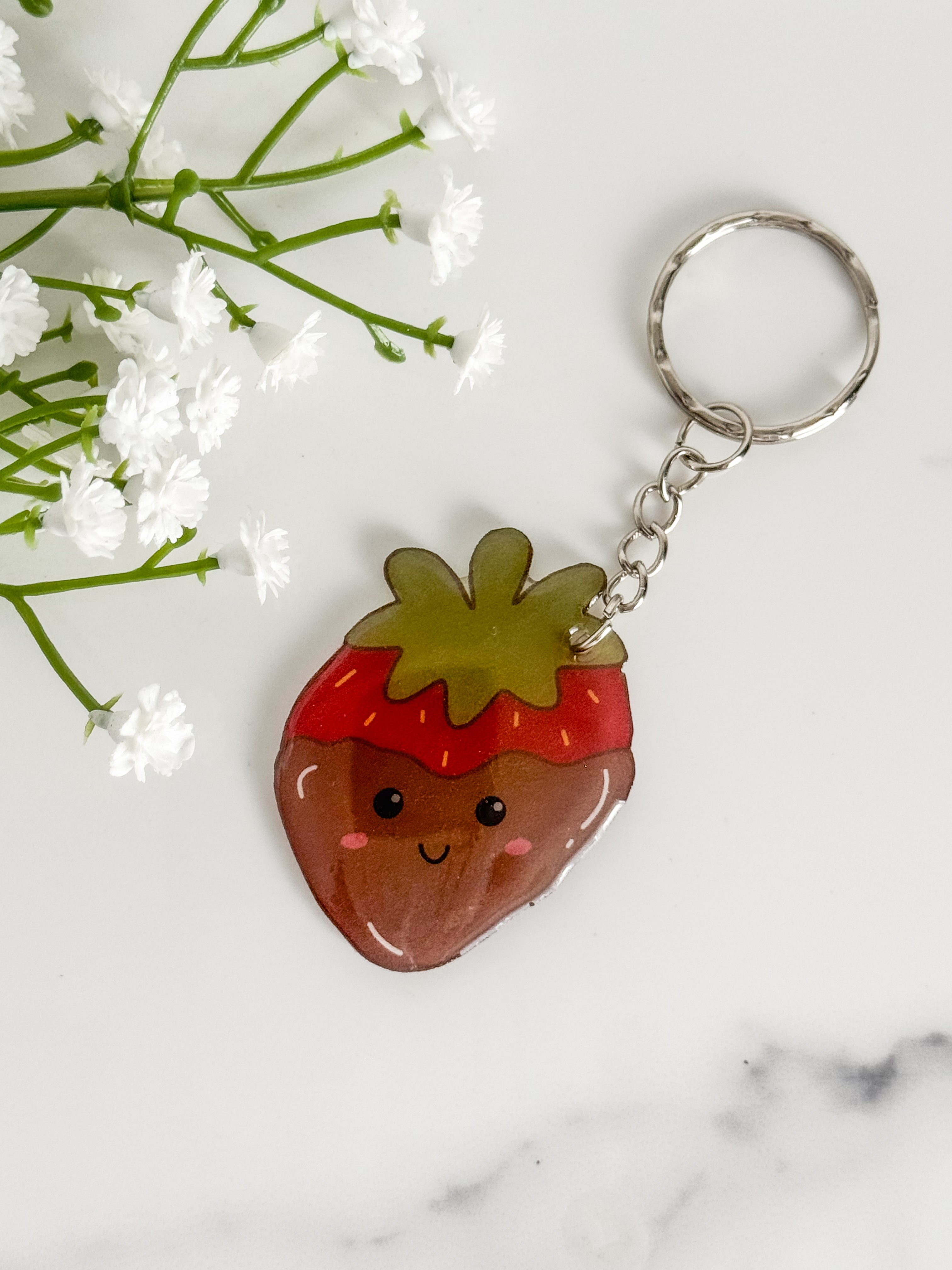 Chocolate Strawberry Keychain