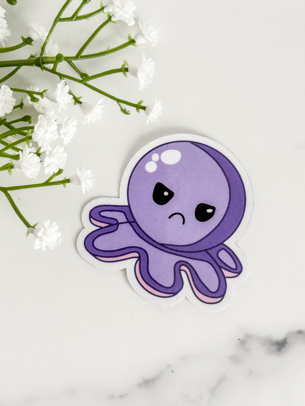 Grumpy Octopus Sticker