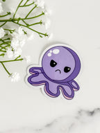 Grumpy Octopus Sticker