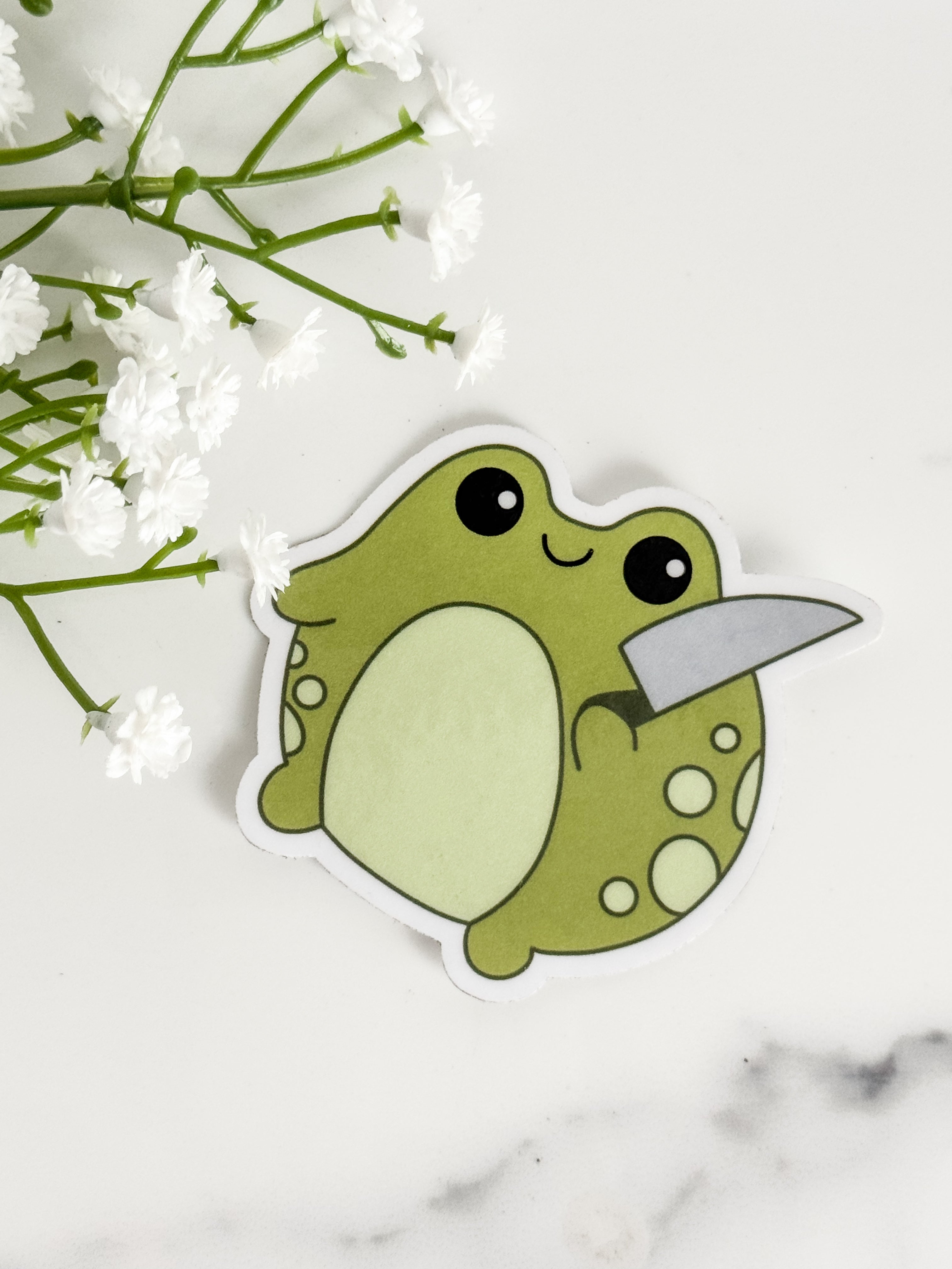 Stabby Frog Sticker