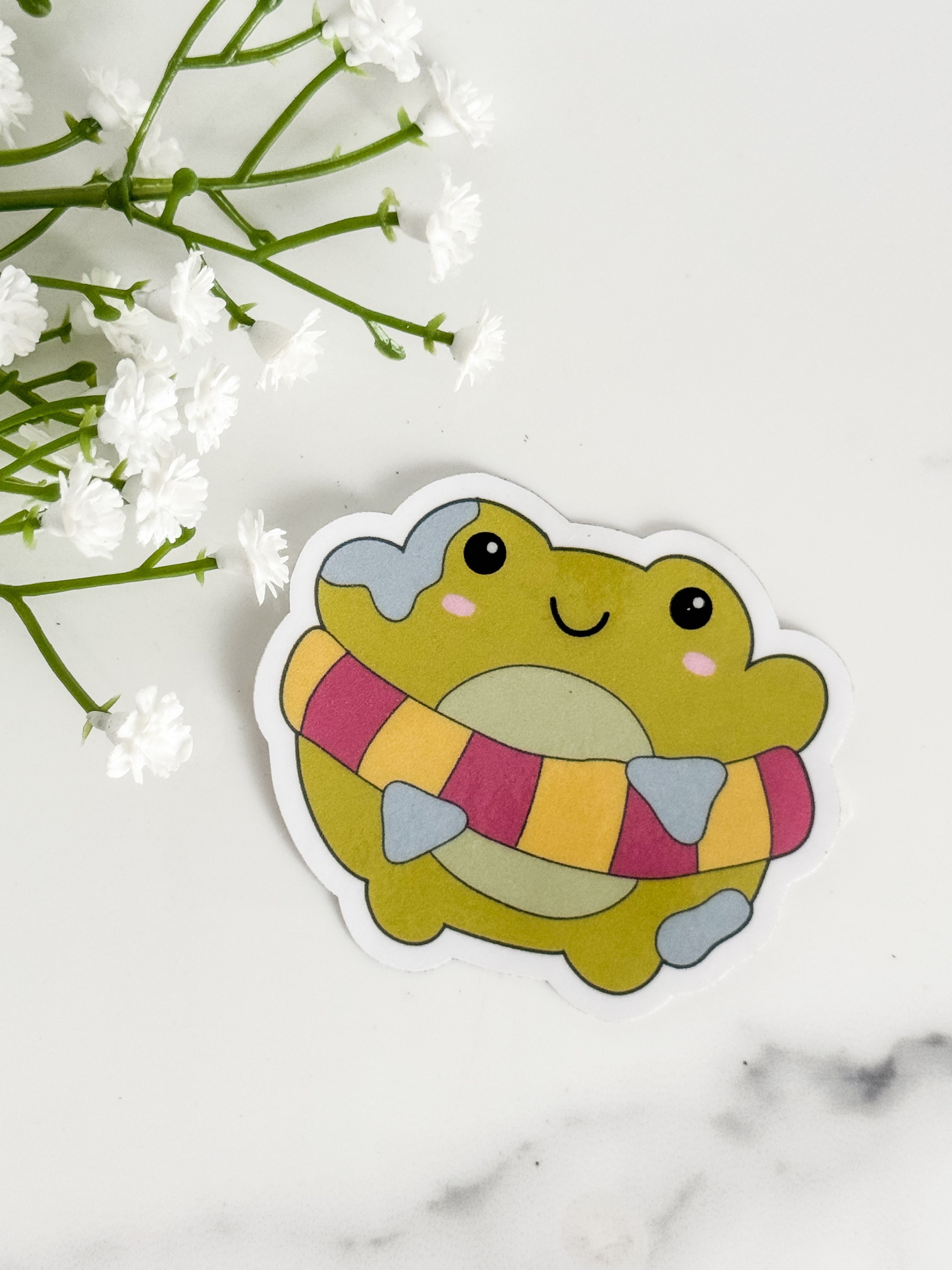 Floaty Frog Sticker