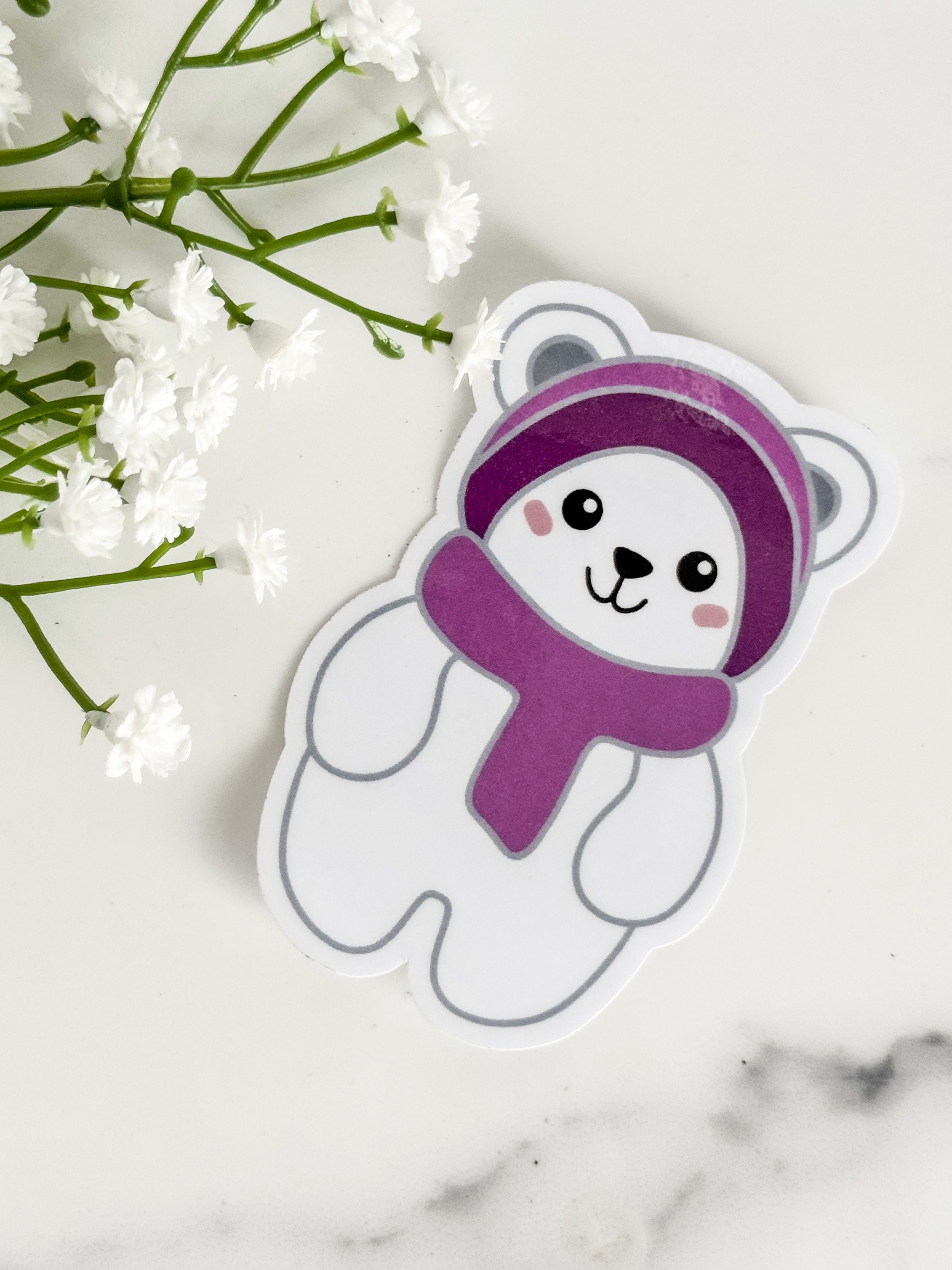 White Bear Sticker