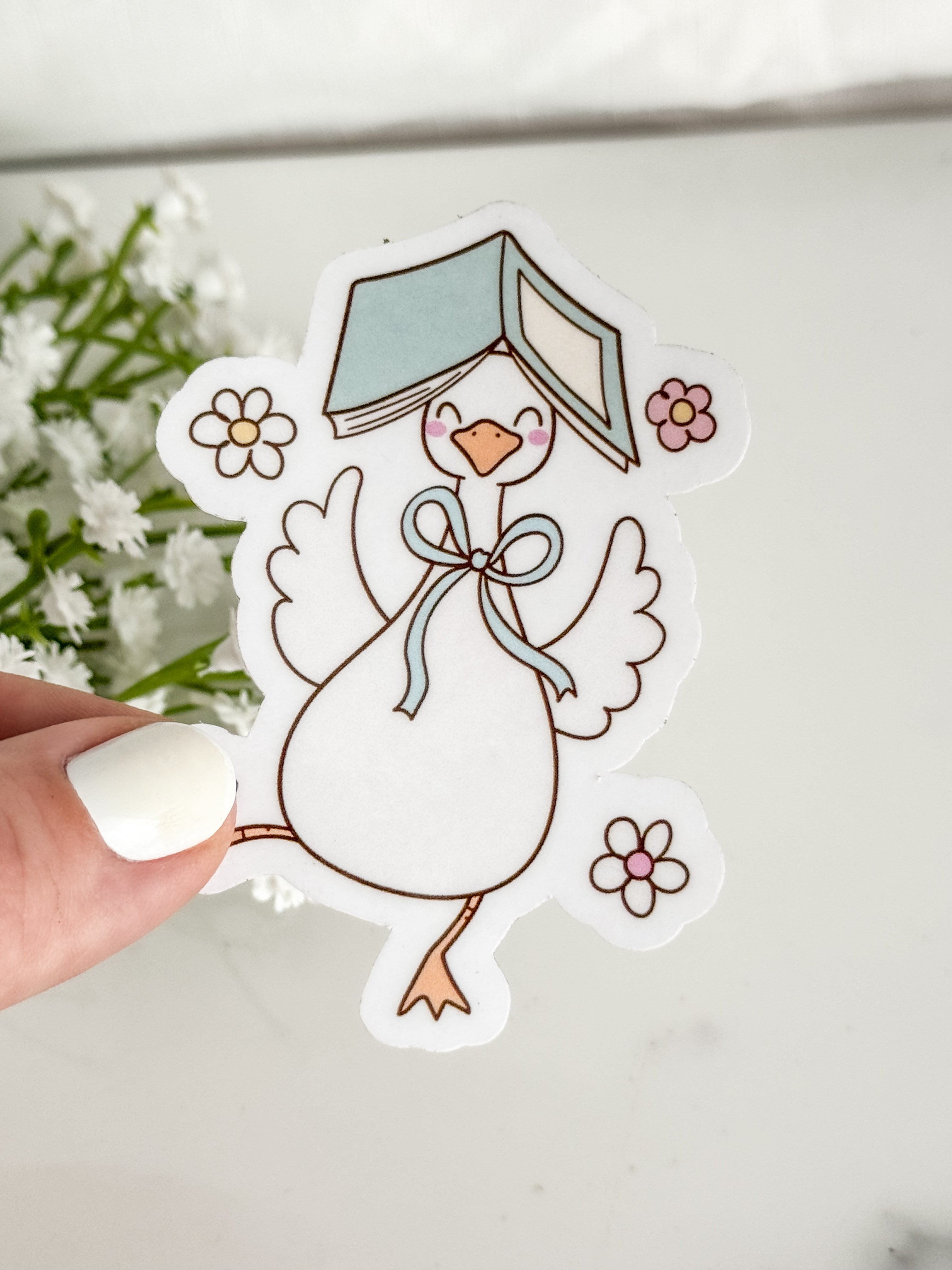 Silly Book Goose Sticker