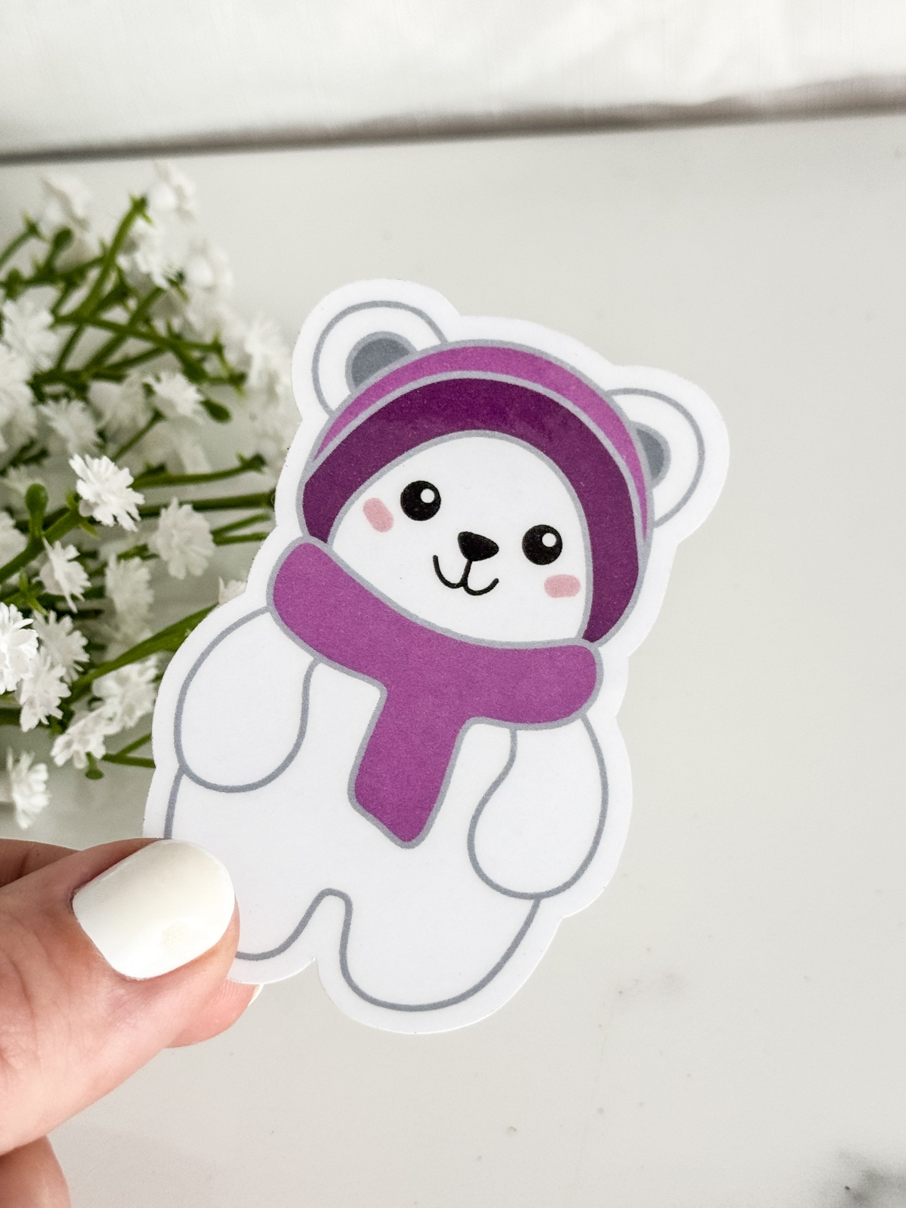 White Bear Sticker