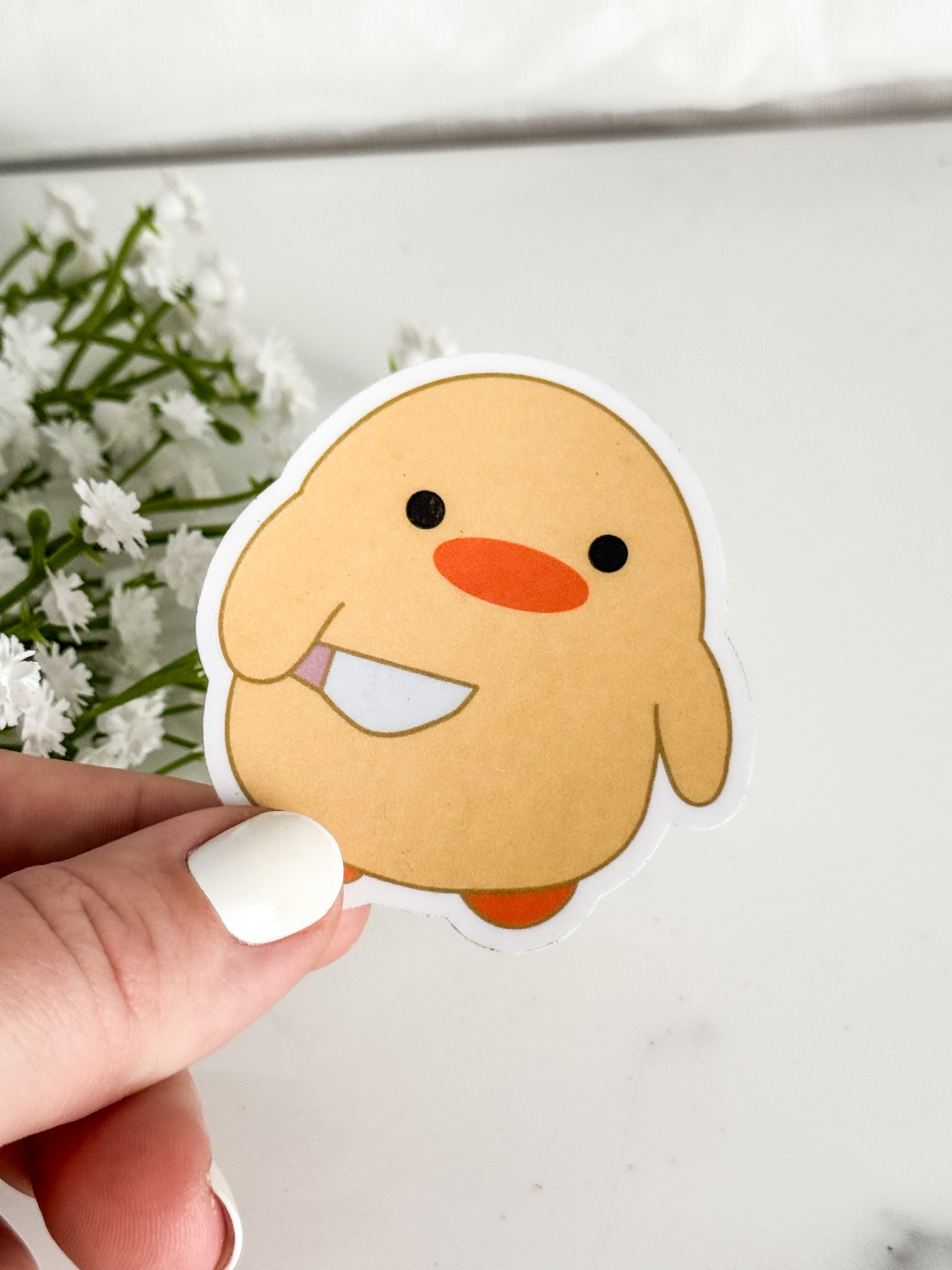 Stabby Duck Sticker