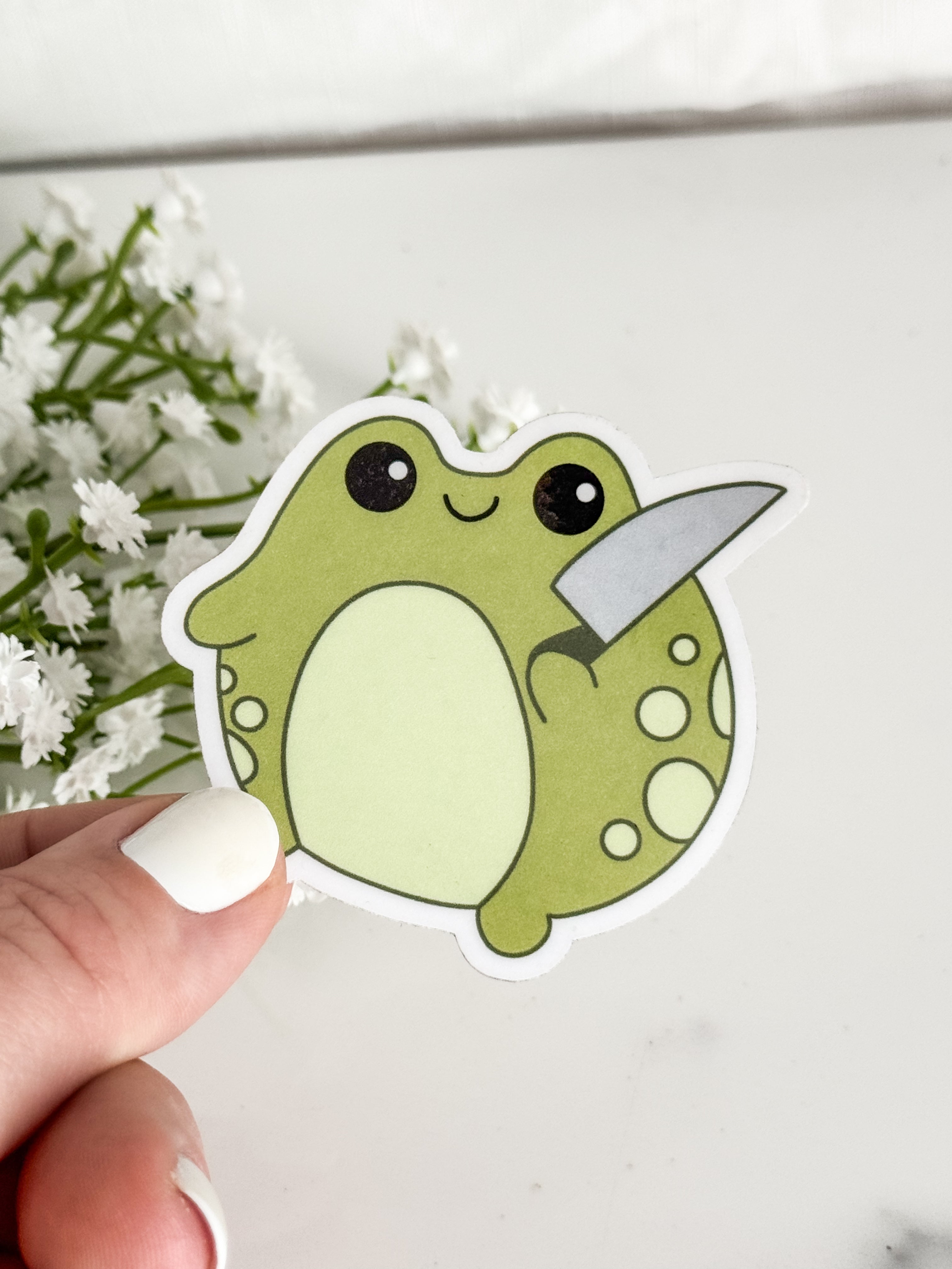 Stabby Frog Sticker