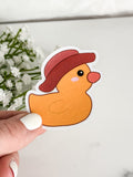 Cowboy Duck Sticker