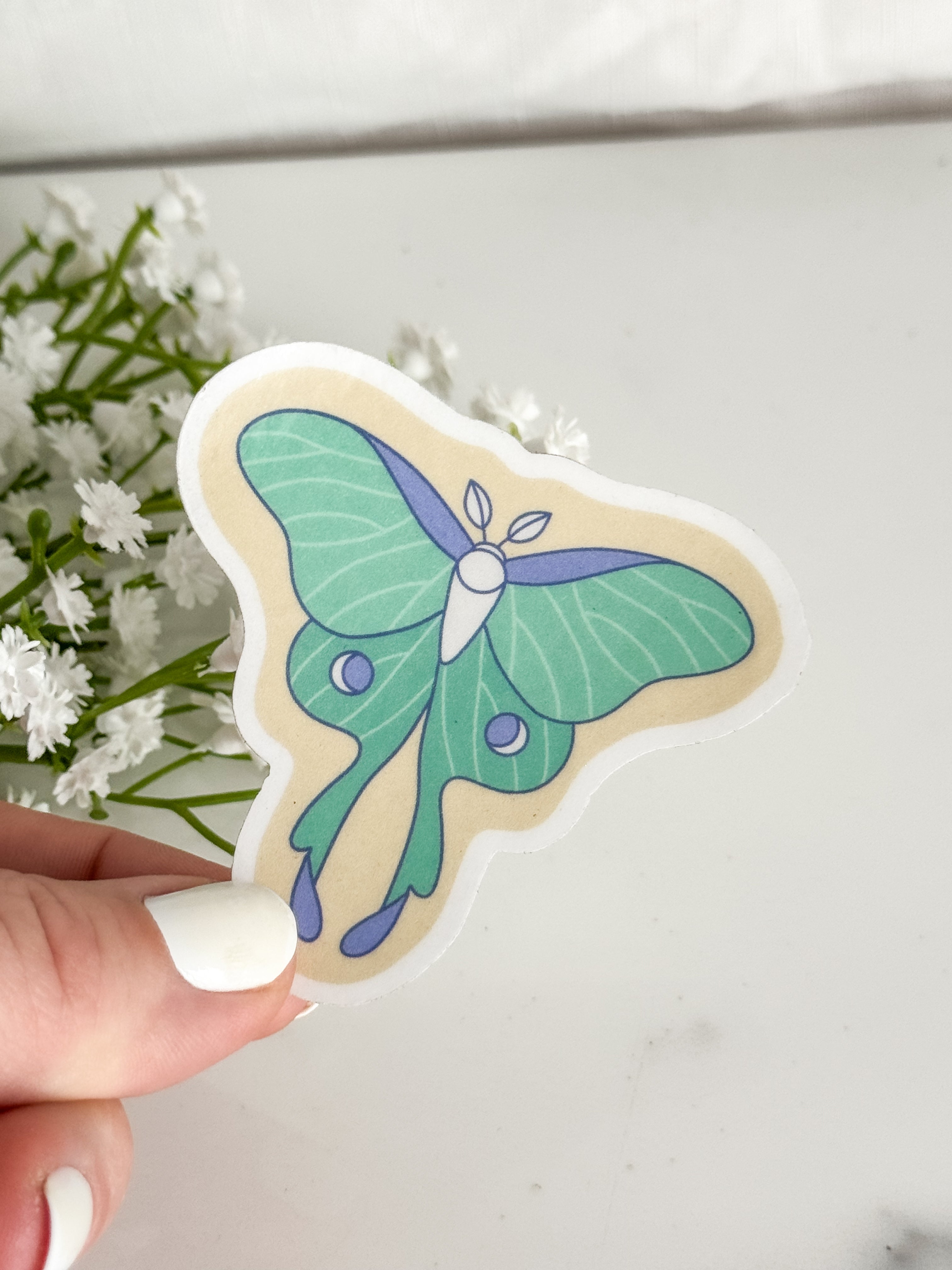 Luna Moth Sticker