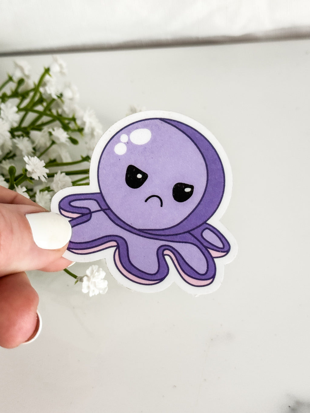 Grumpy Octopus Sticker