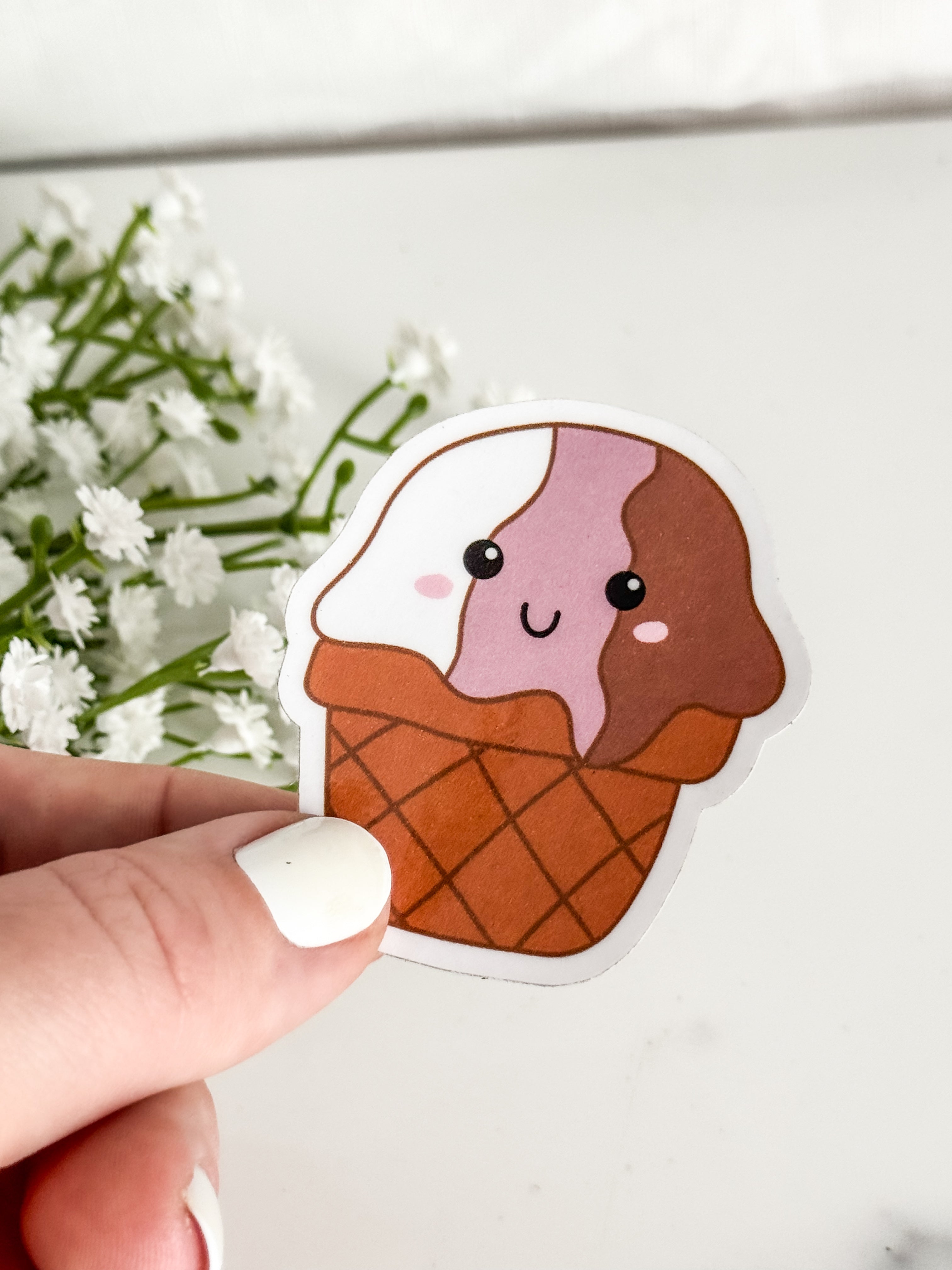 Neapolitan Ice Cream Sticker