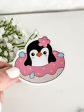 Donut Penguin Sticker