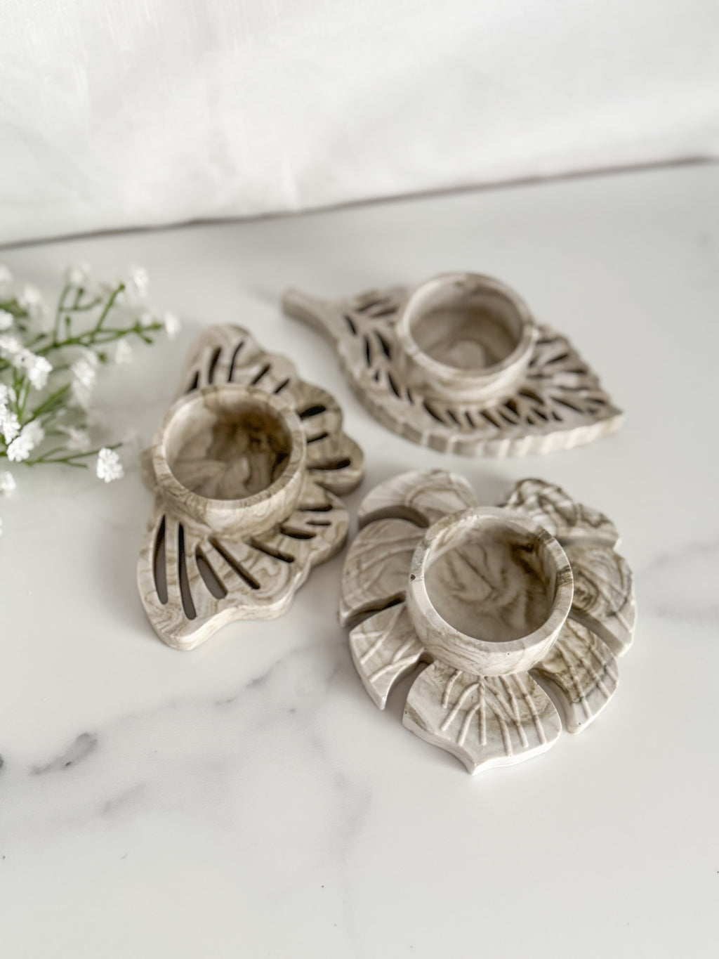Leaf Tea Light Holders