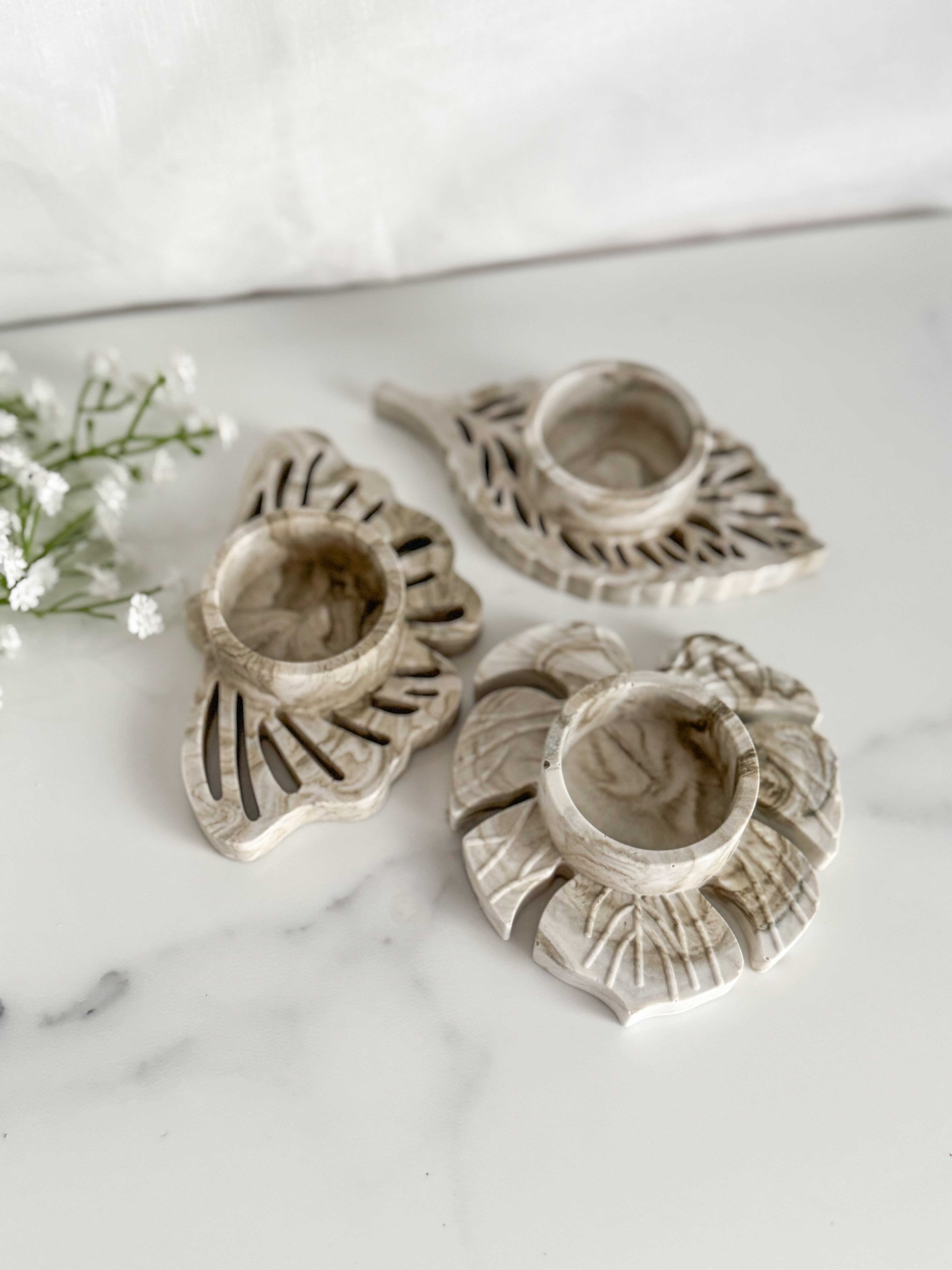 Leaf Tea Light Holders