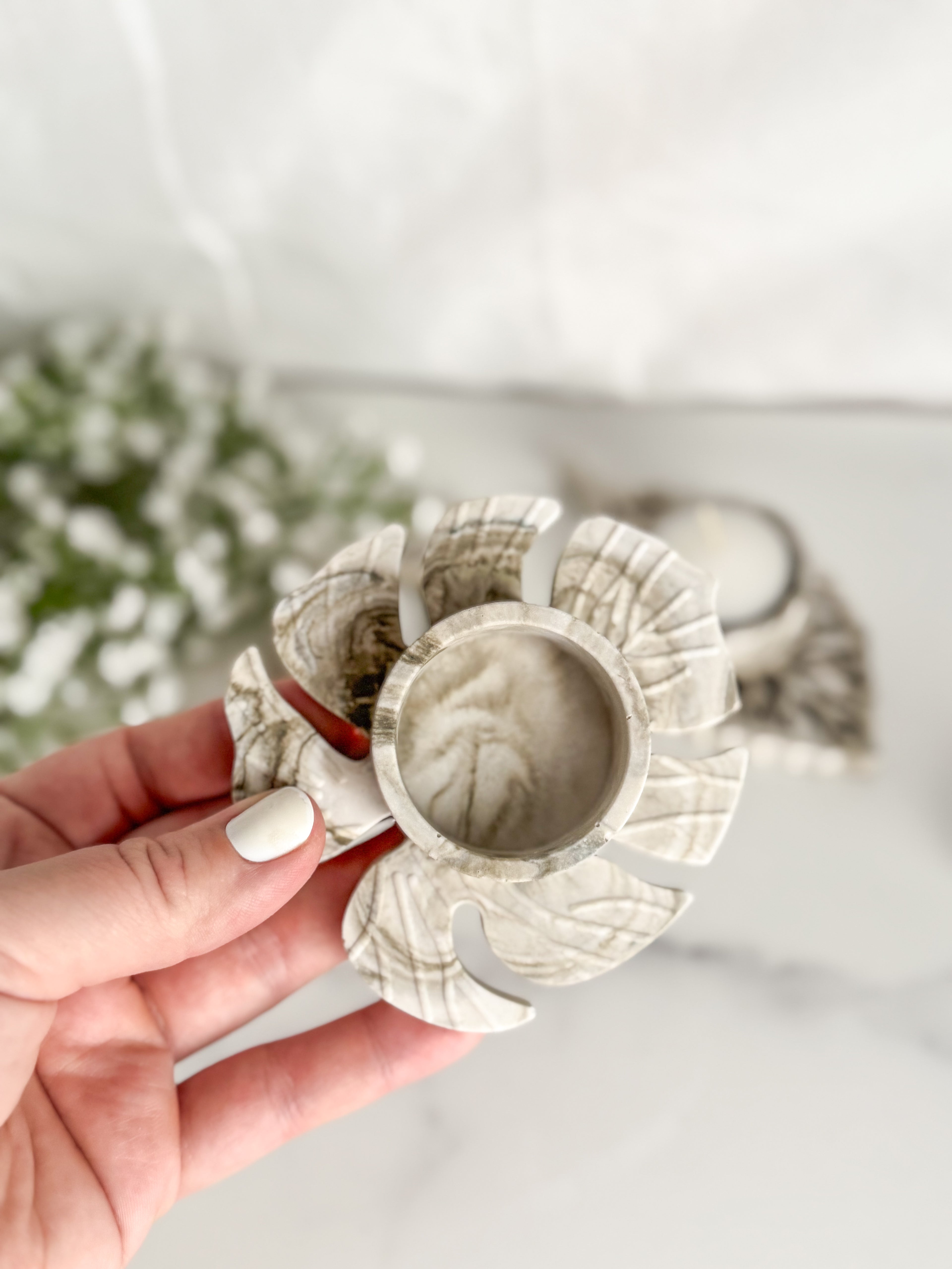 Leaf Tea Light Holders
