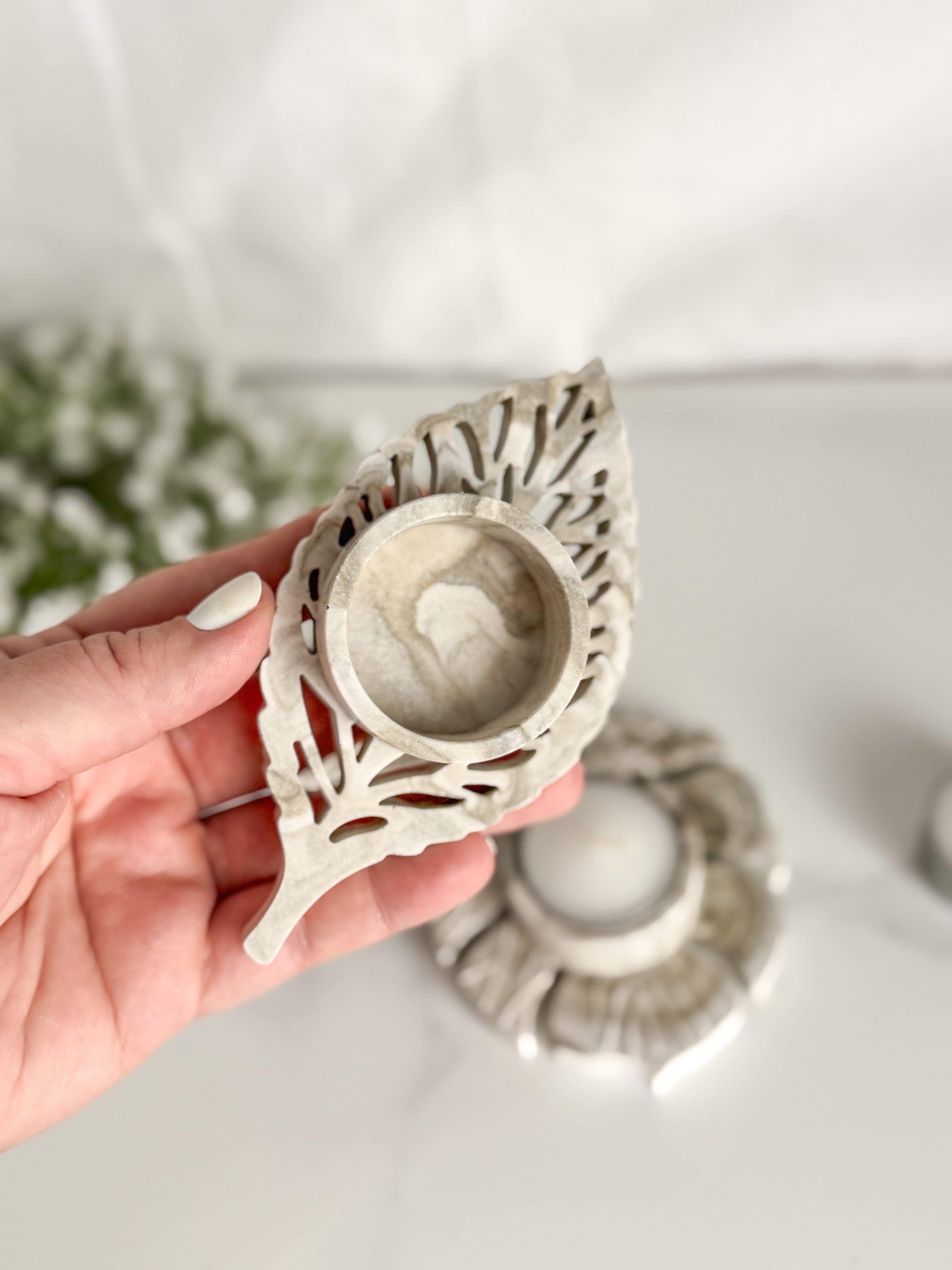 Leaf Tea Light Holders