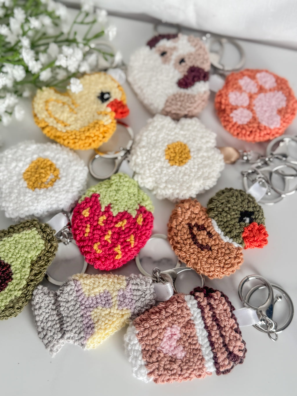 Custom Punch Needle Keychain