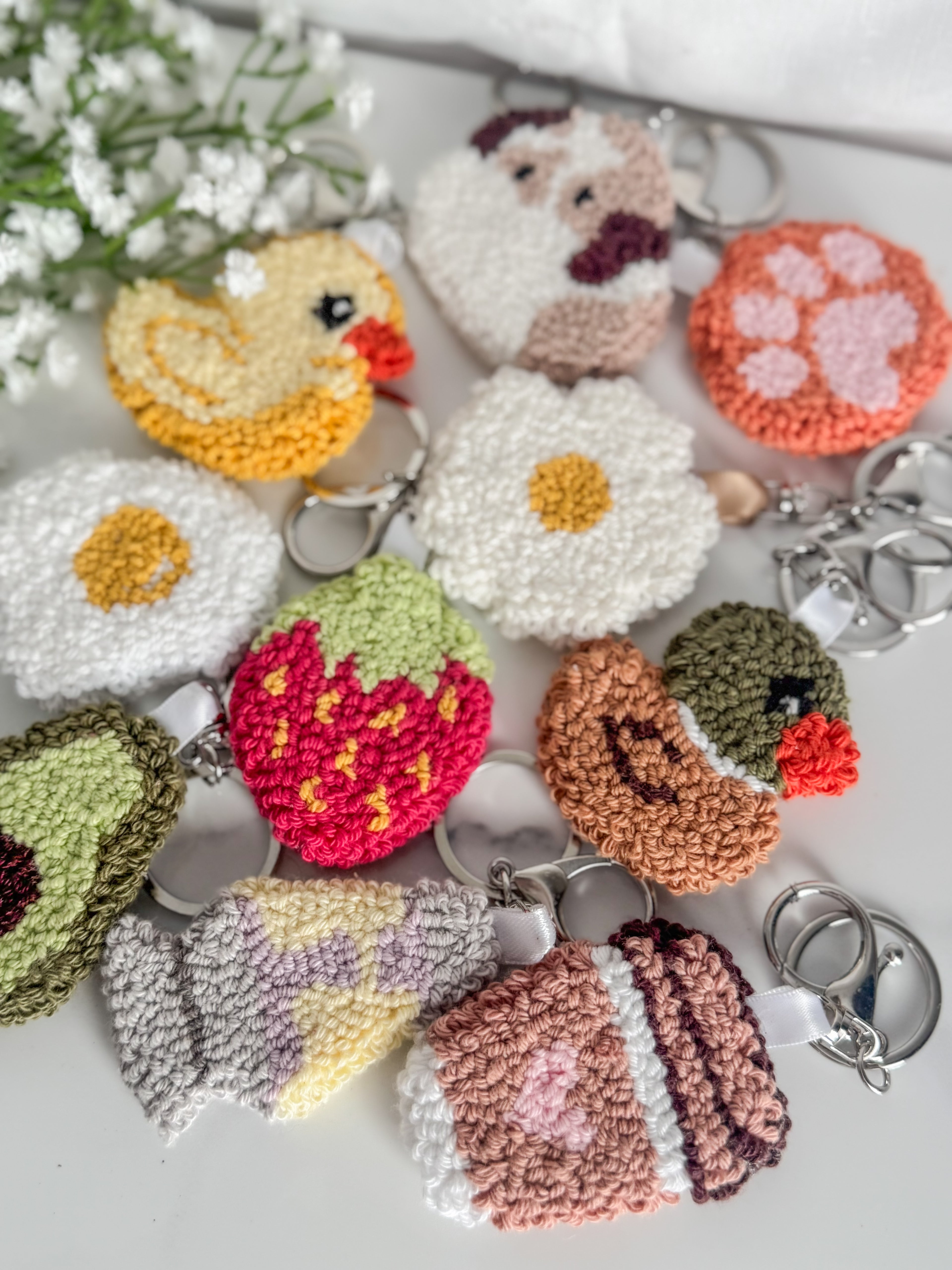 Custom Punch Needle Keychain