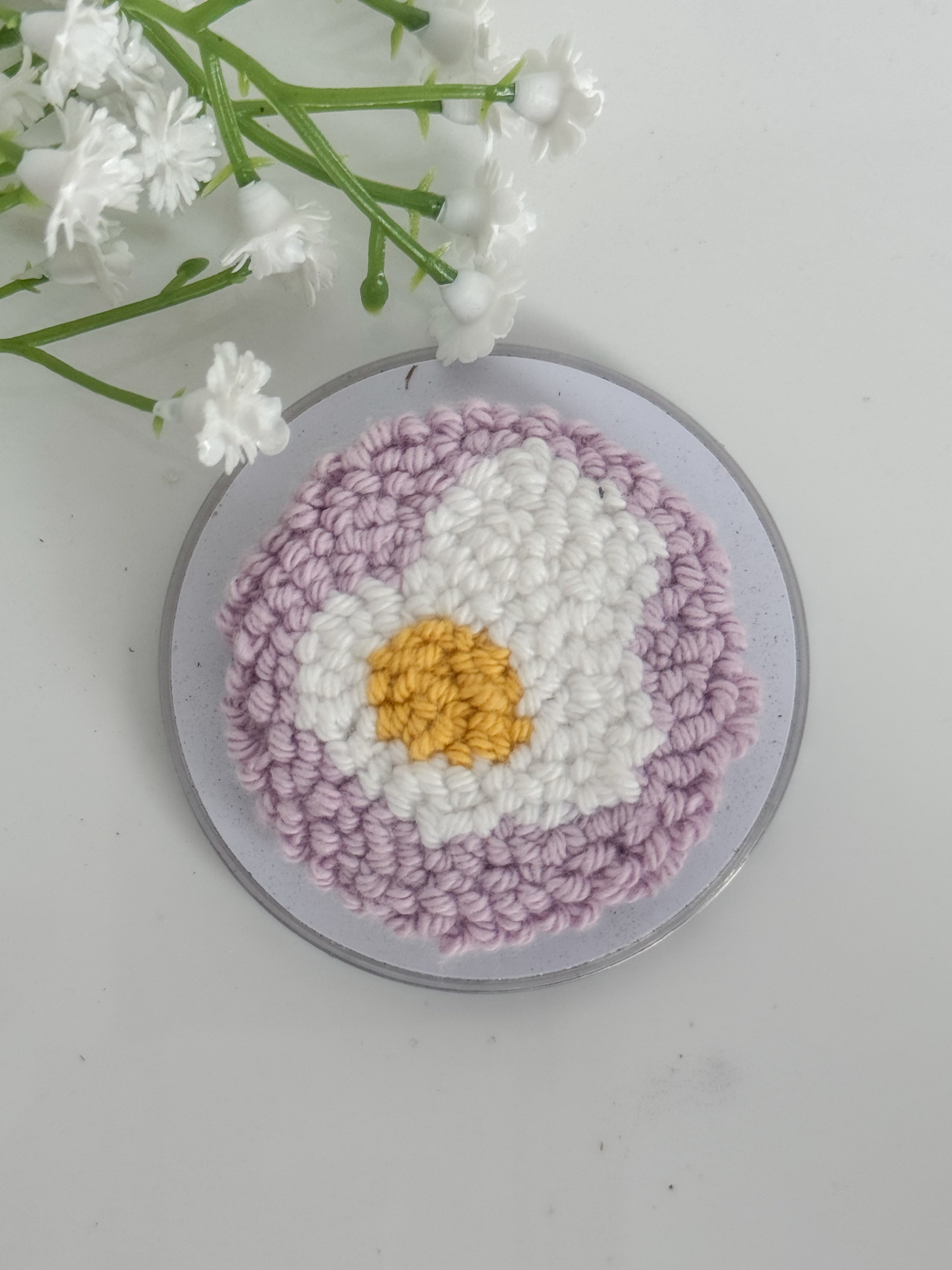 Egg Punch Needle Phone Grip
