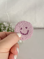 Smiley Face Punch Needle Phone Grip